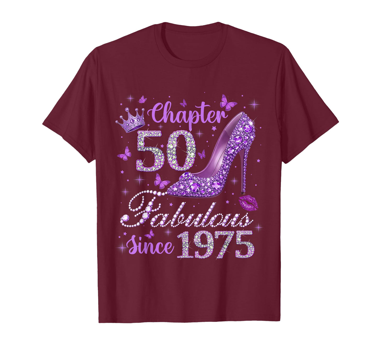 Chapter 50 Fabulous Since 1975 Funny 50th Birthday Women T-Shirt