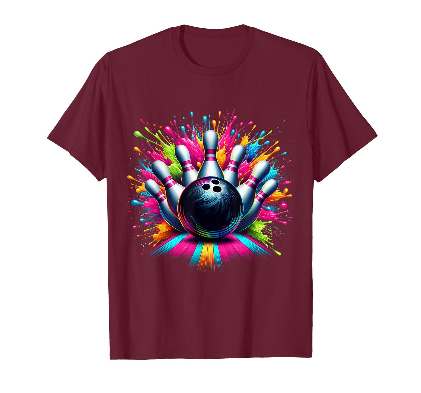 Colorful Bowling Game Day Bowling Cute Vibrant Color T-Shirt