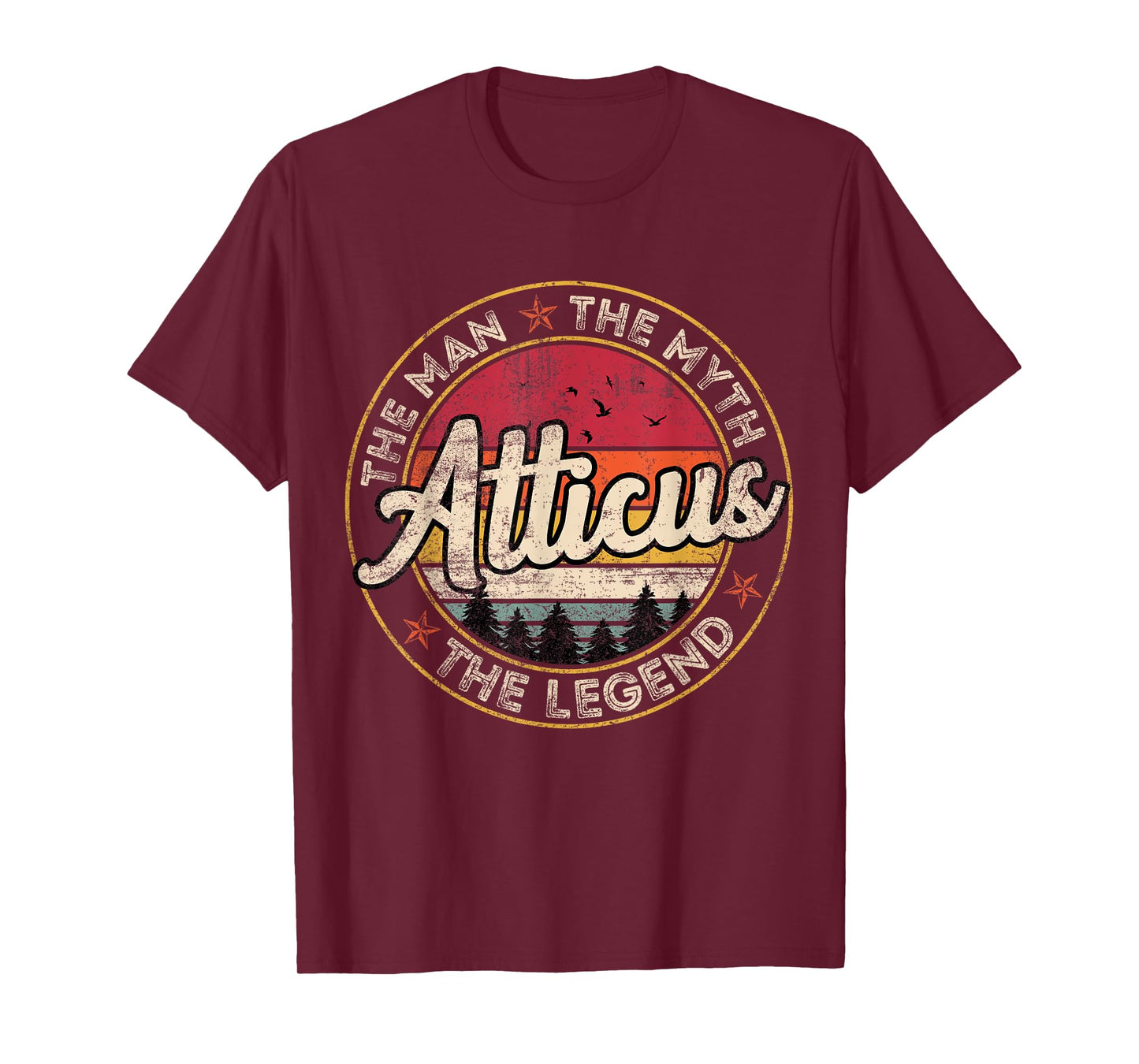 Atticus The Man The Myth The Legend Personalized Name T-Shirt