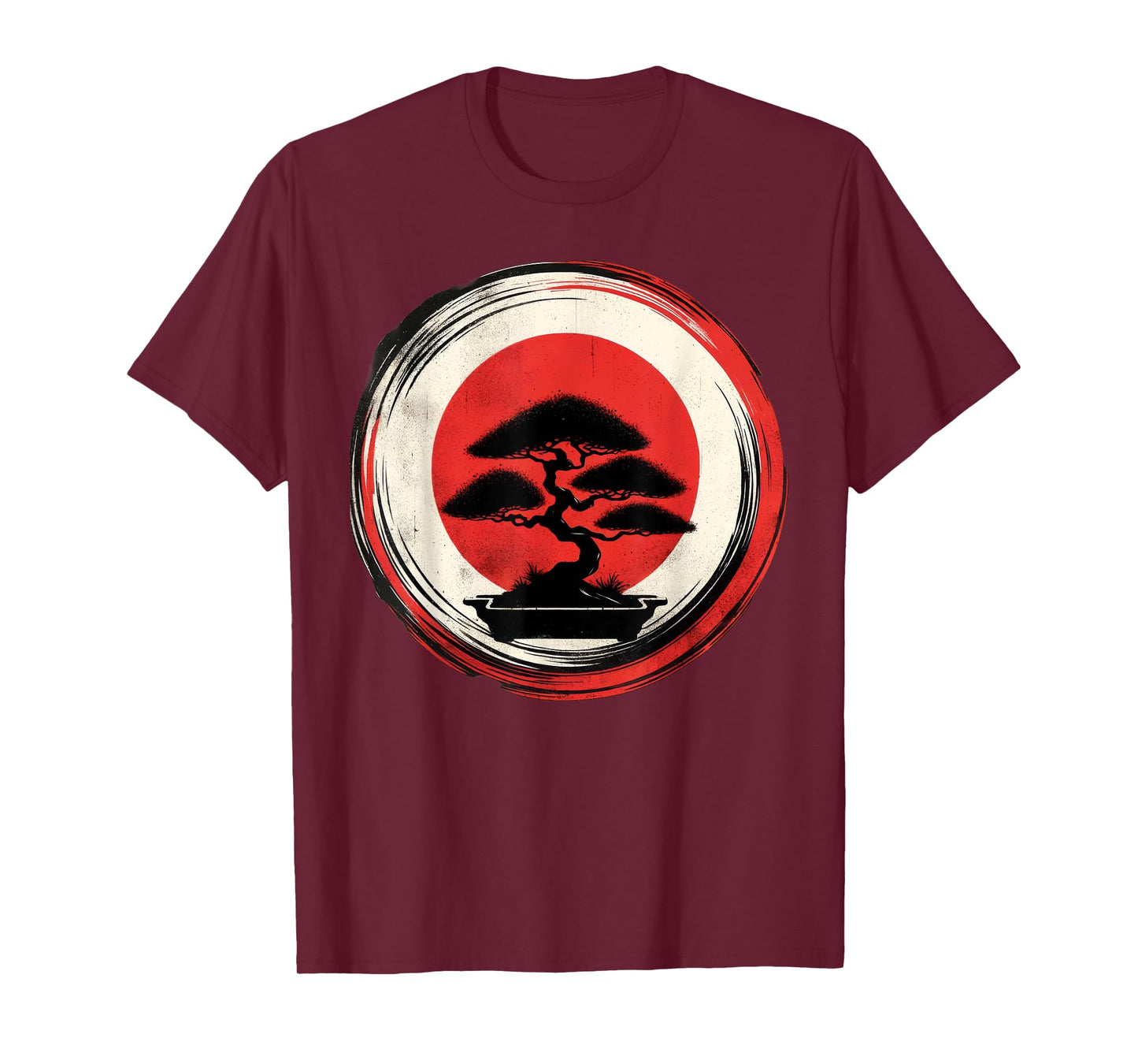 Japanese Bonsai Tree Zen Enso Circle T-Shirt