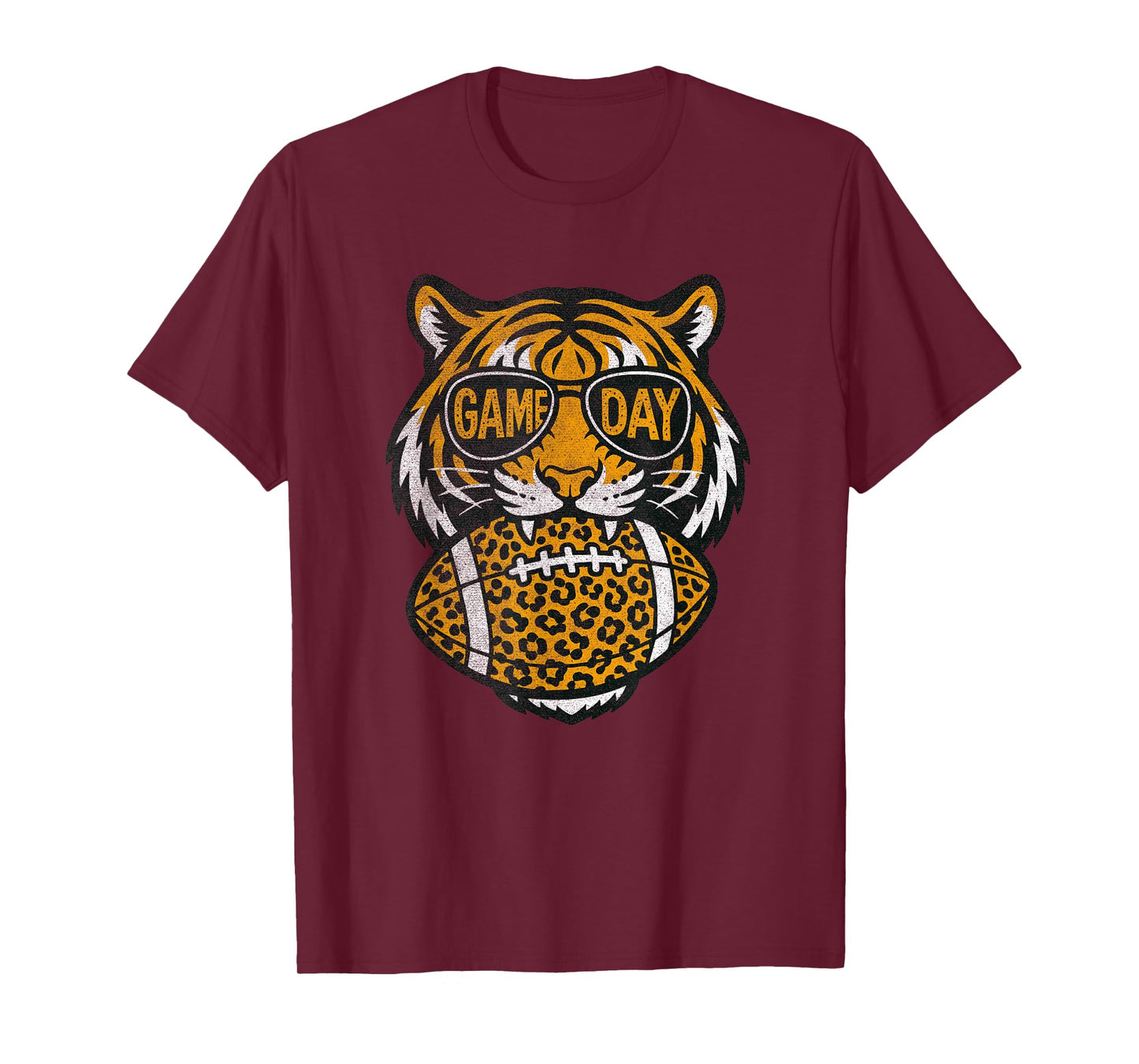 Tiger Leopard Football Game Day for Men, Women & Kids T-Shirt