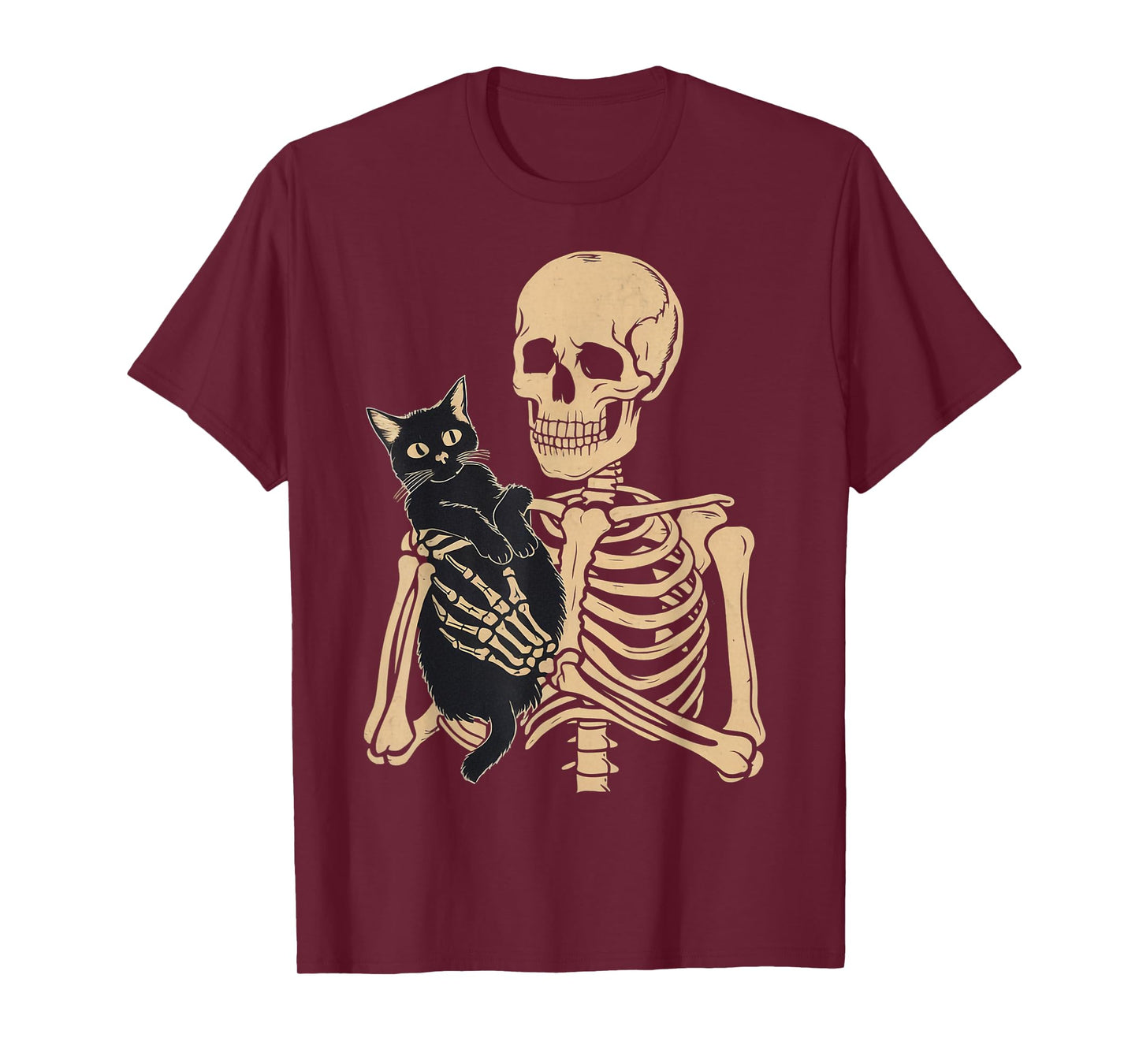 Black Cat Apparel Halloween Graphic Tees Unisex-Adults Cat Mom Cat Dad T-Shirt Black Small