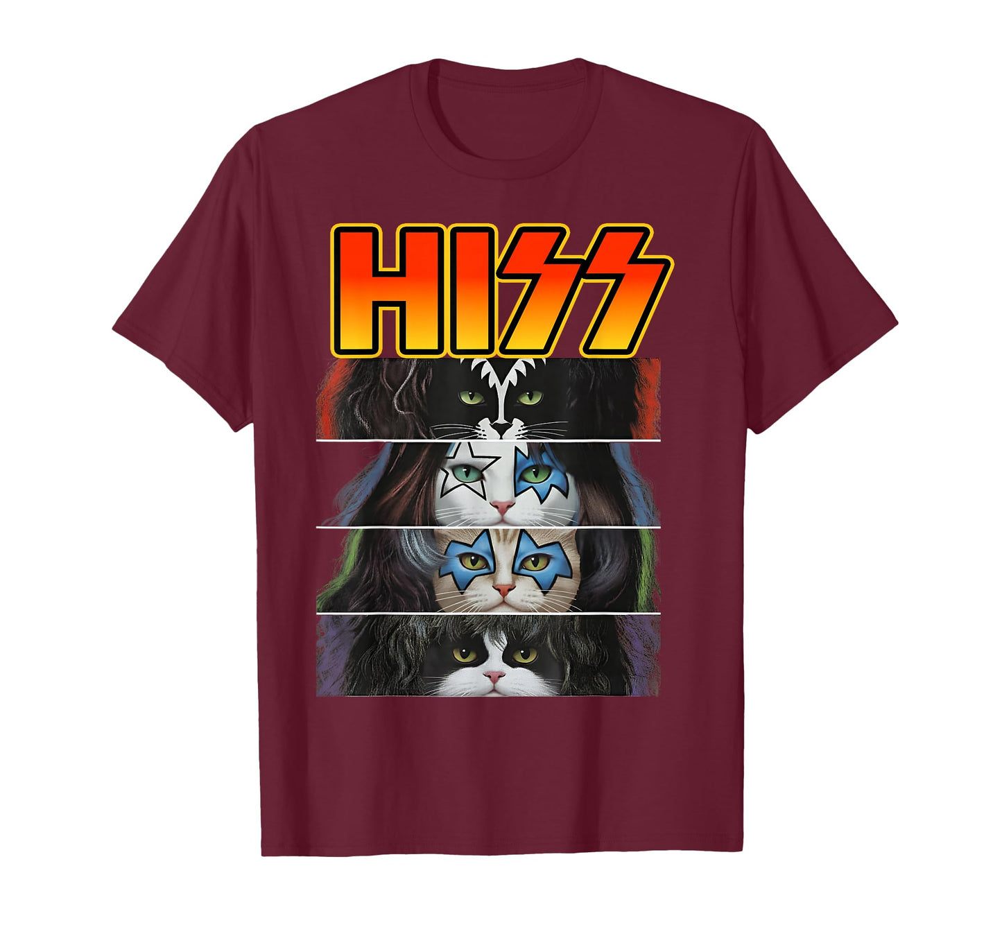 Hiss Cat Rock Kitten Rockin Cats Lovers Birthday Gifts Idea T-Shirt