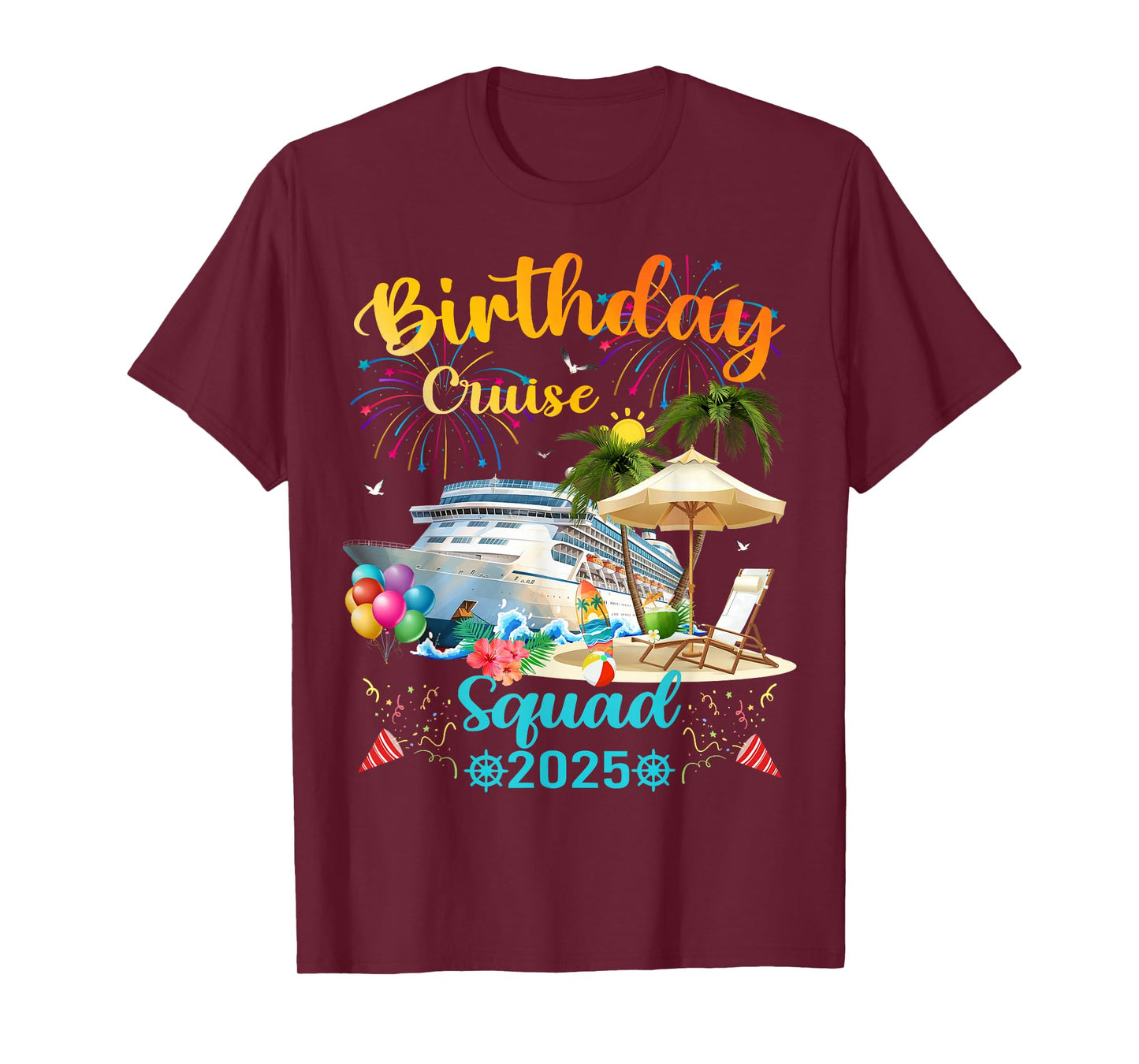 Birthday Cruise Squad 2025 T-Shirt