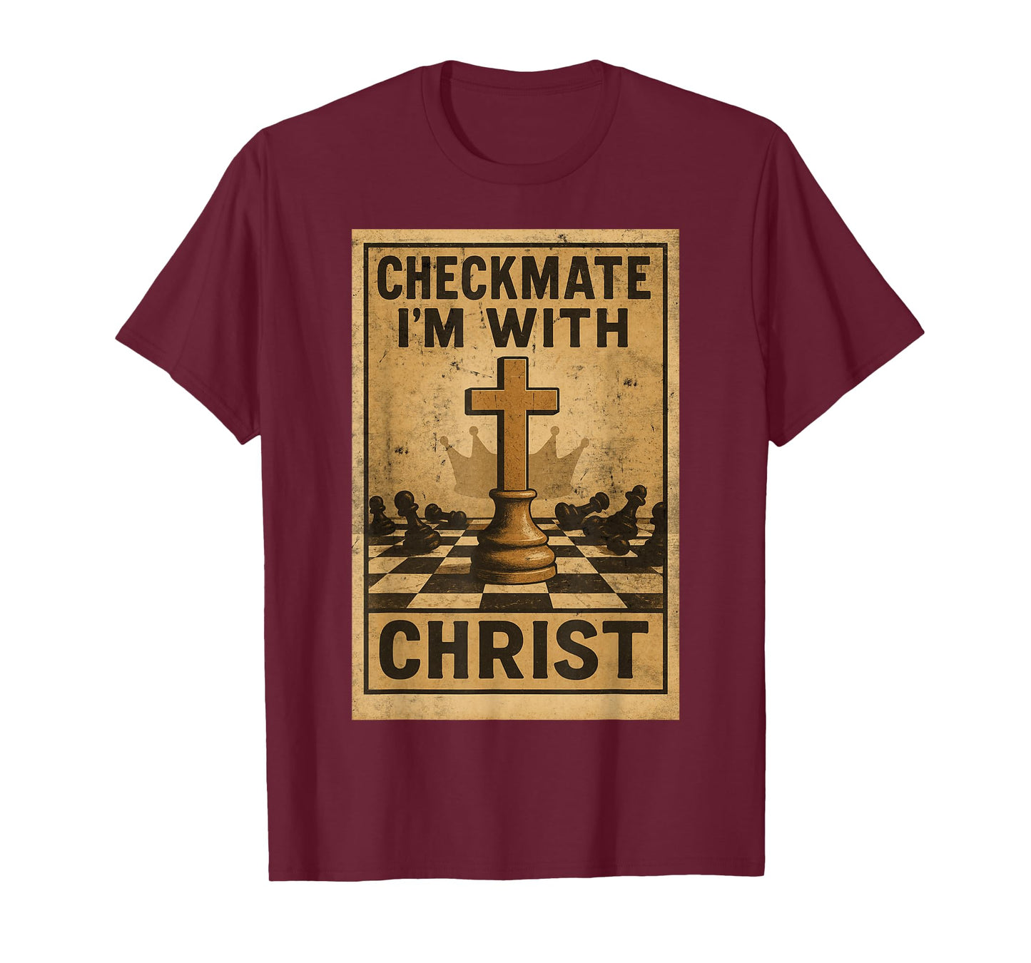 Christian Chess Checkmate I’m with Christ Vintage T-Shirt