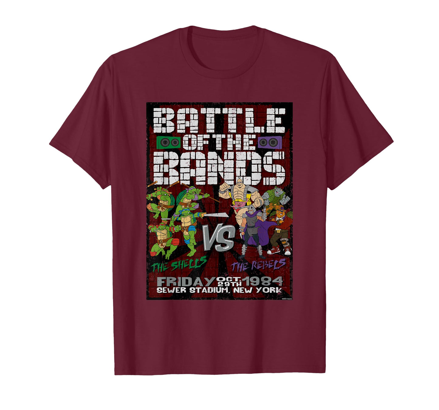 Teenage Mutant Ninja Turtles Battle of the Bands '84 Cartoon T-Shirt