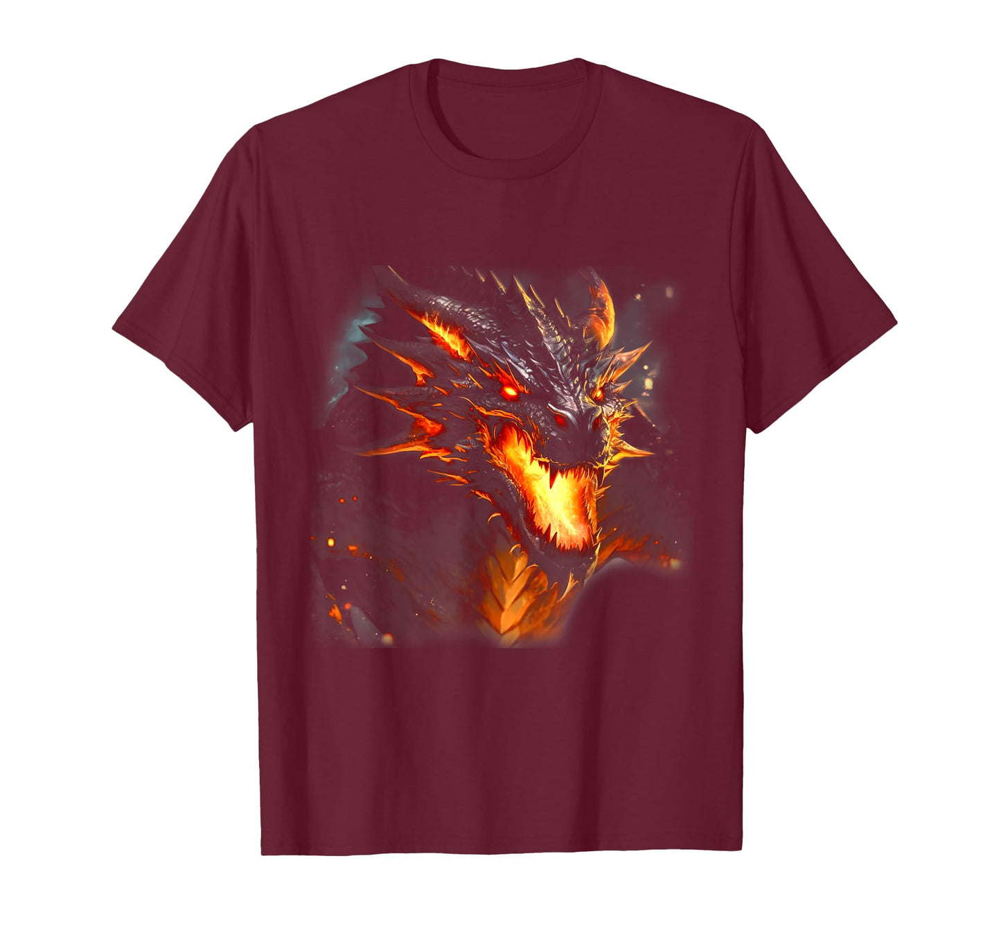 Fire Dragon Head Mythical Dragon Love Breathing Fire Fantasy T-Shirt