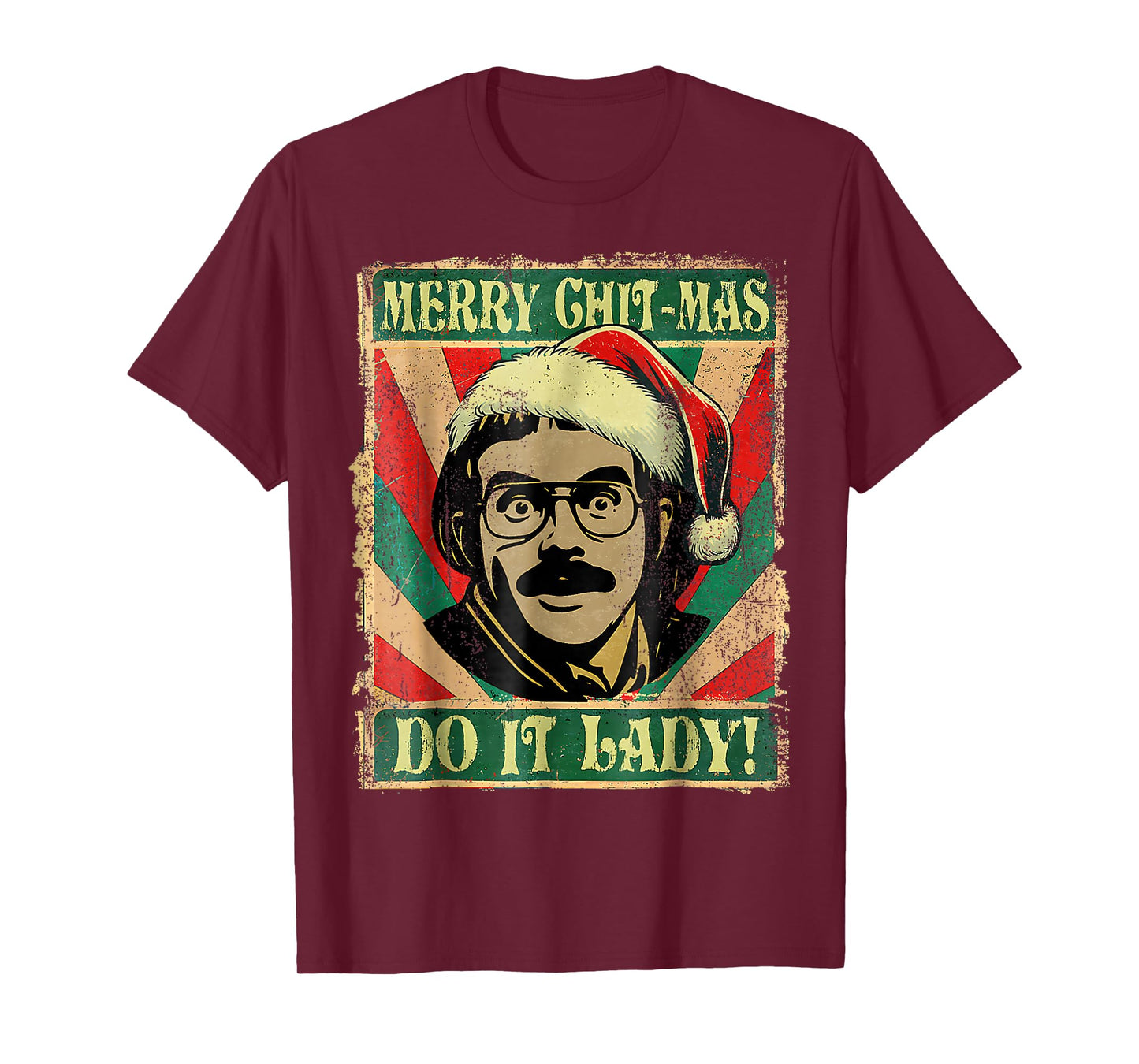 Do It Funny Chit-mas Christmas Santa Hat T-Shirt