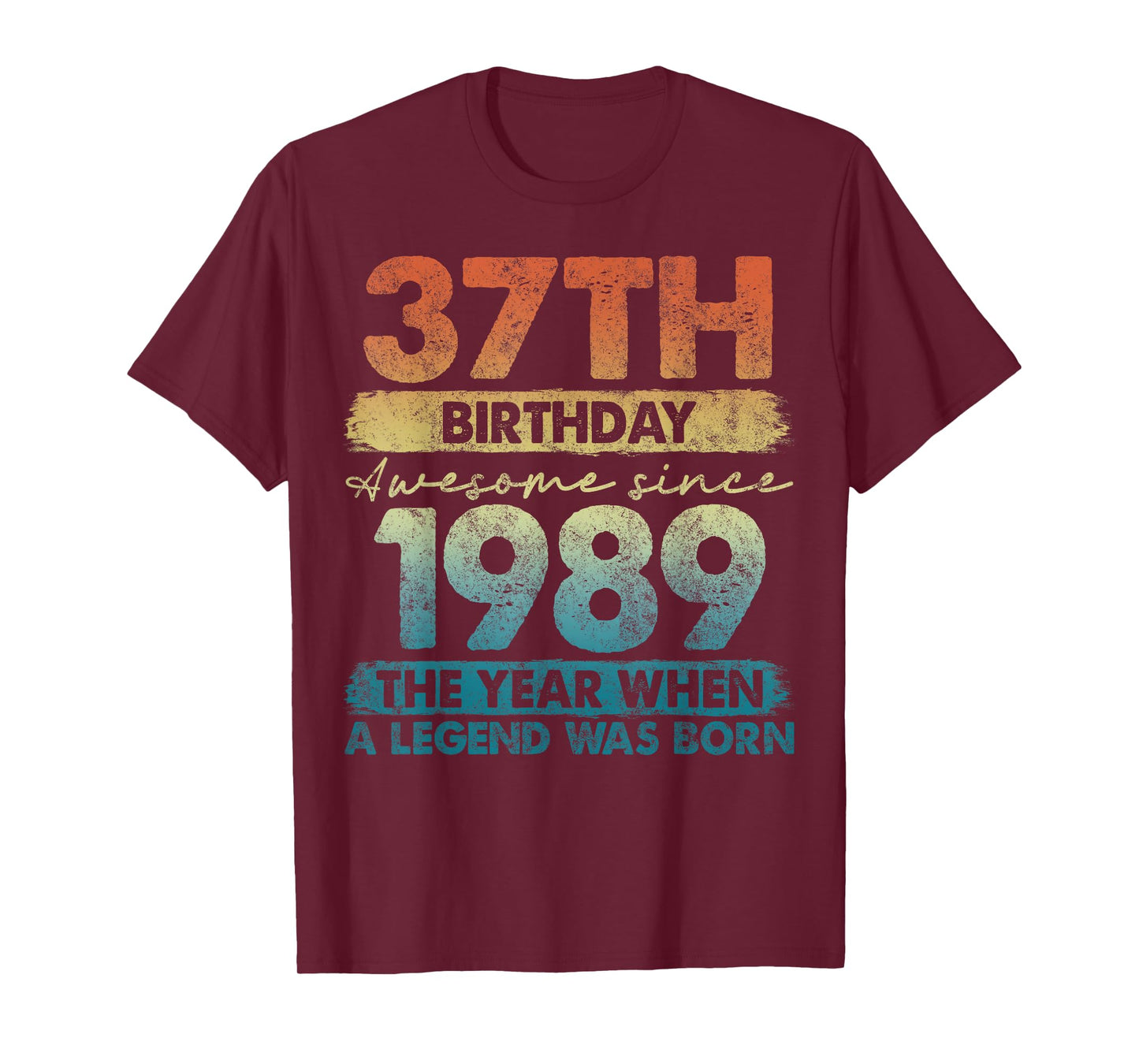 37 Year Old Gifts Vintage 1989 Limited Edition 37th Birthday T-Shirt
