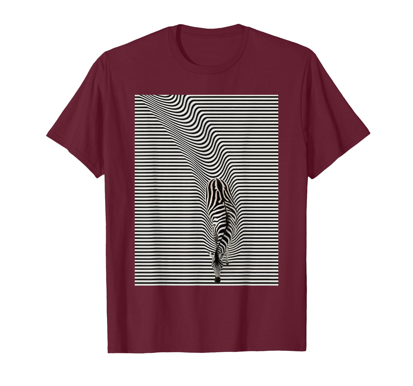 Zebra optical illusion, men's, women's, kids T-Shirt
