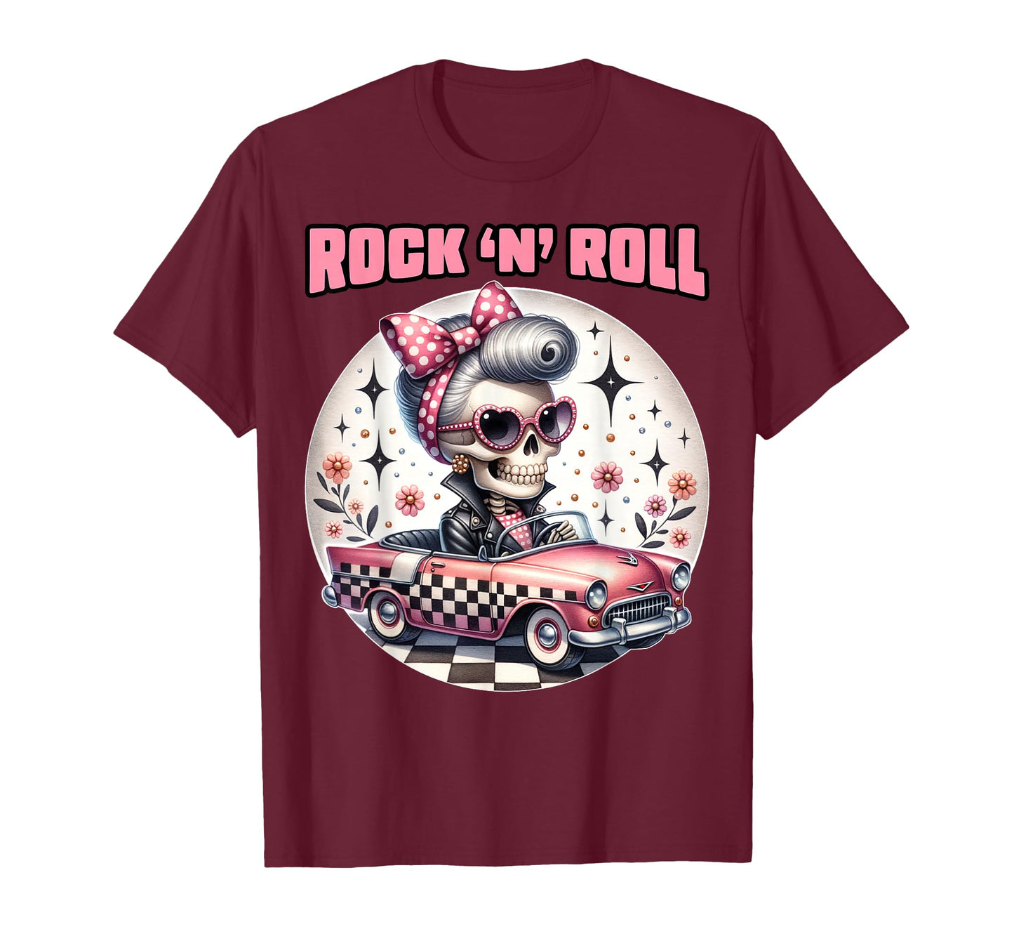 Rock N Roll 50s Sock Hop Dance Doo Wop Rockabilly 1950s Art T-Shirt