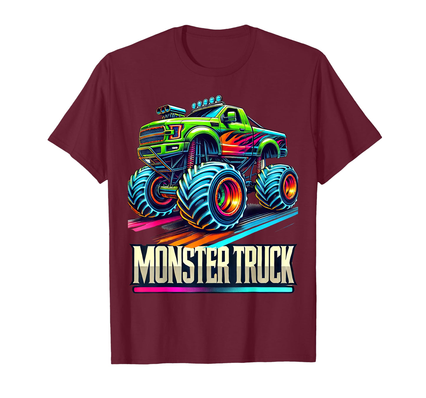 Monster Truck Birthday Party Retro Vintage Monster Trucks T-Shirt