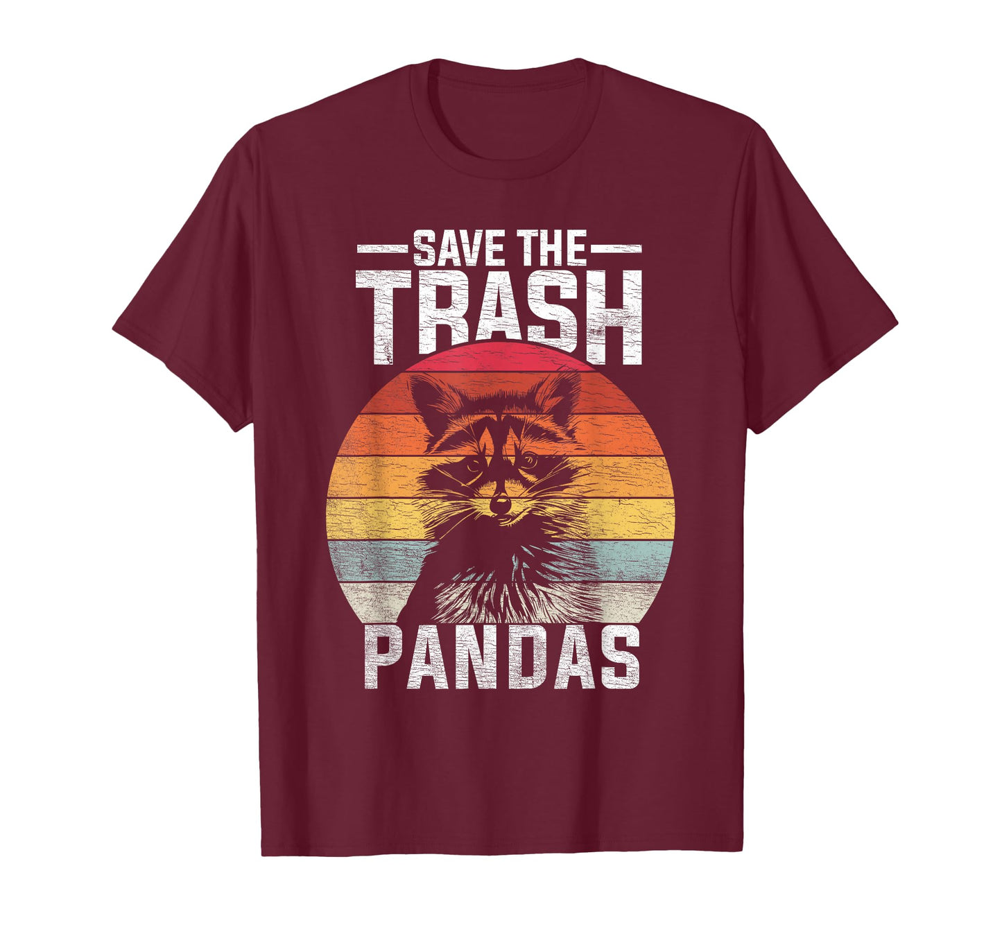 Vintage Retro Save The Trash Pandas Funny Raccoon T-Shirt