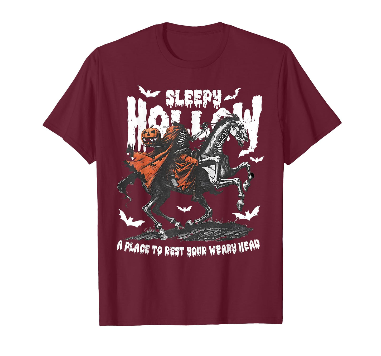Halloween Sleepy Hollow Headless Horseman Jack O Lantern T-Shirt