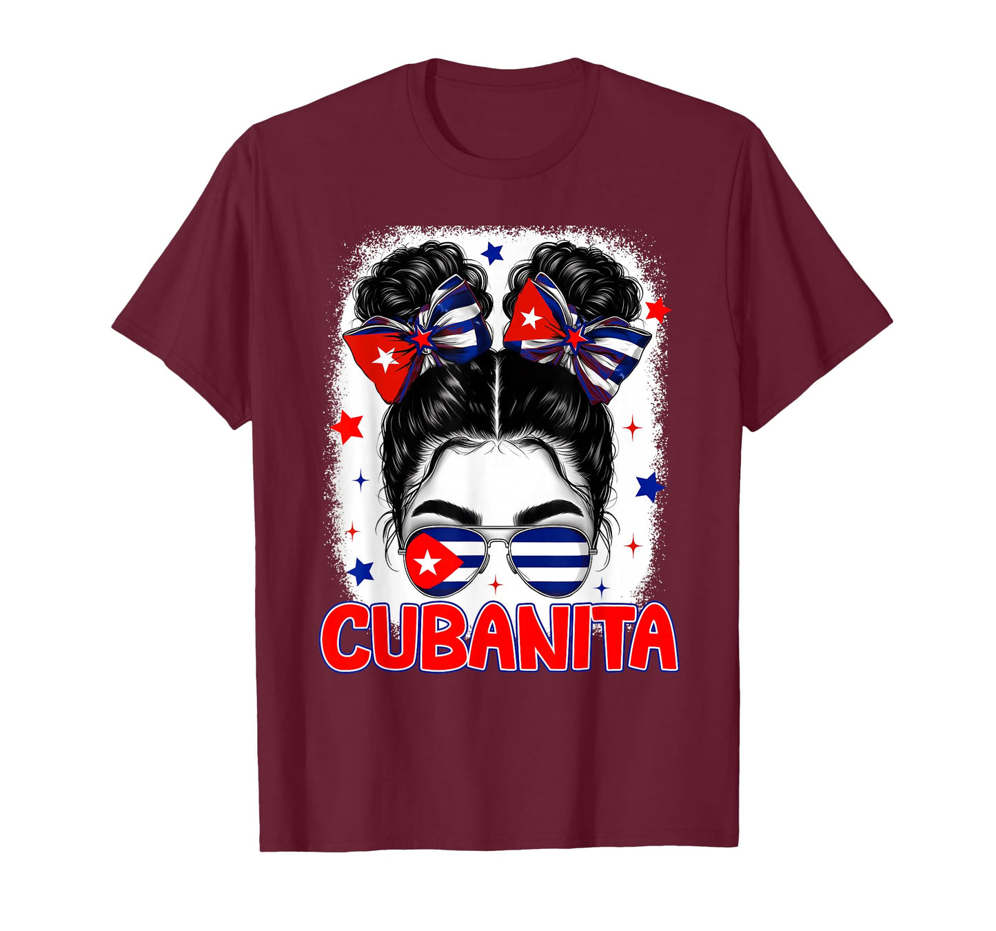 Cubanita Cuban Cuba Flag Girl Hispanic Heritage Month Women T-Shirt