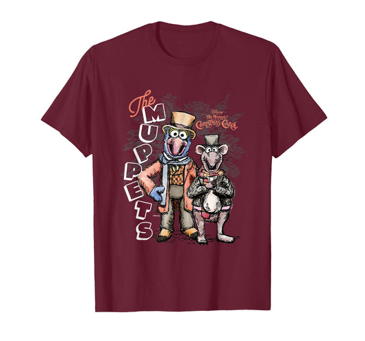 Disney The Muppet Christmas Carol Gonzo Rizzo Sketch T-Shirt