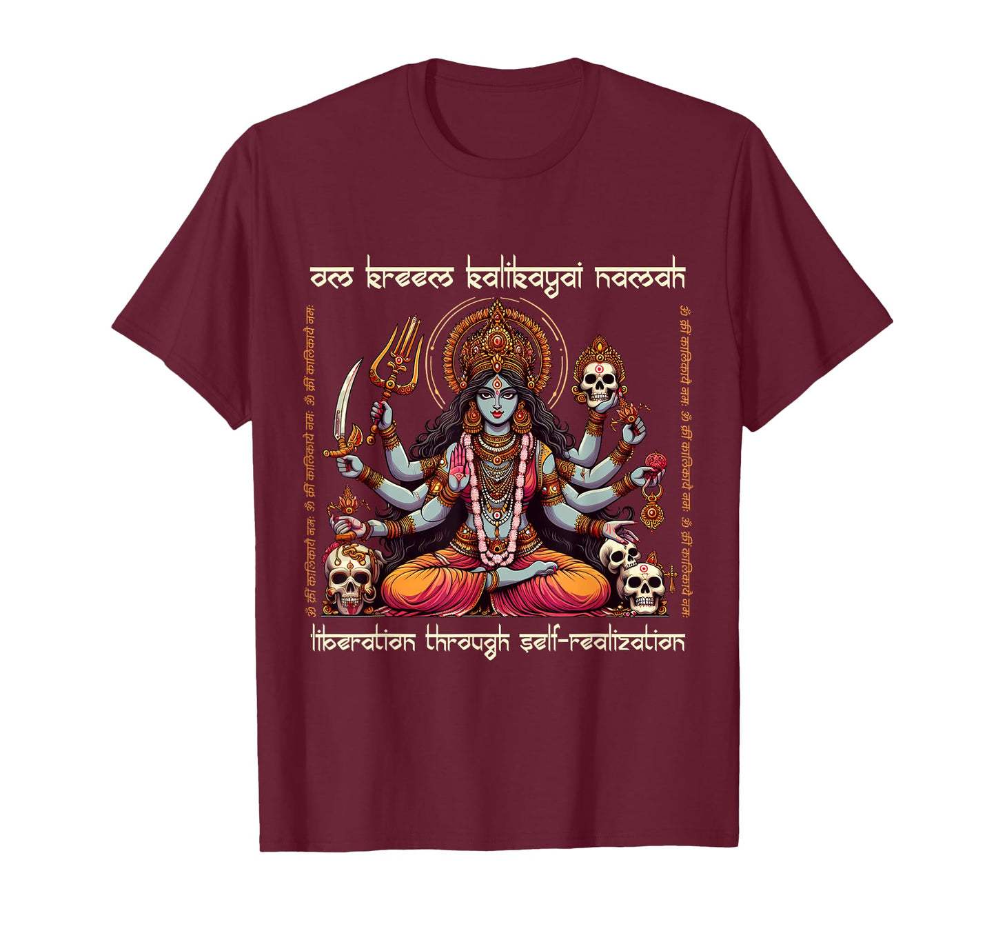 Kali Ma Divine Mother Hindu Goddess Om Kreem Kalikayai Namah T-Shirt