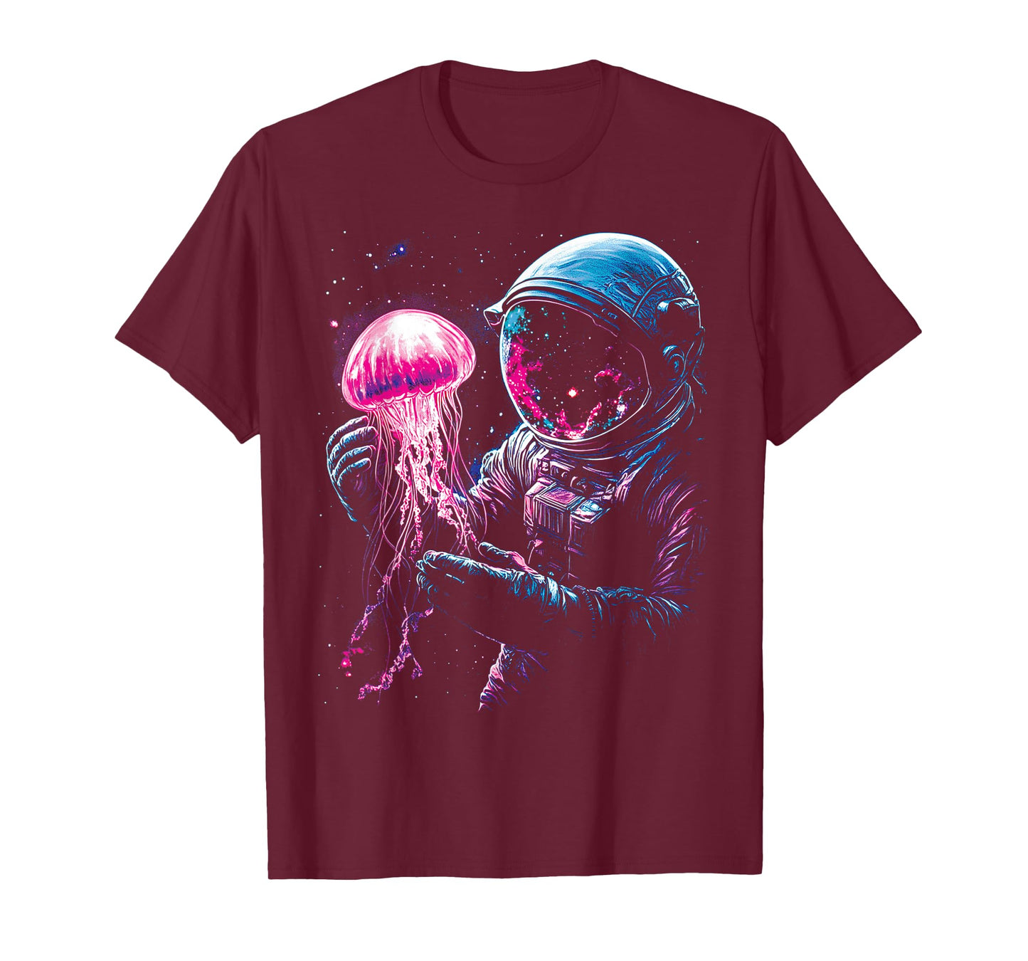 Astronaut Jellyfish Outer Space Explorer Galaxy Science Men T-Shirt