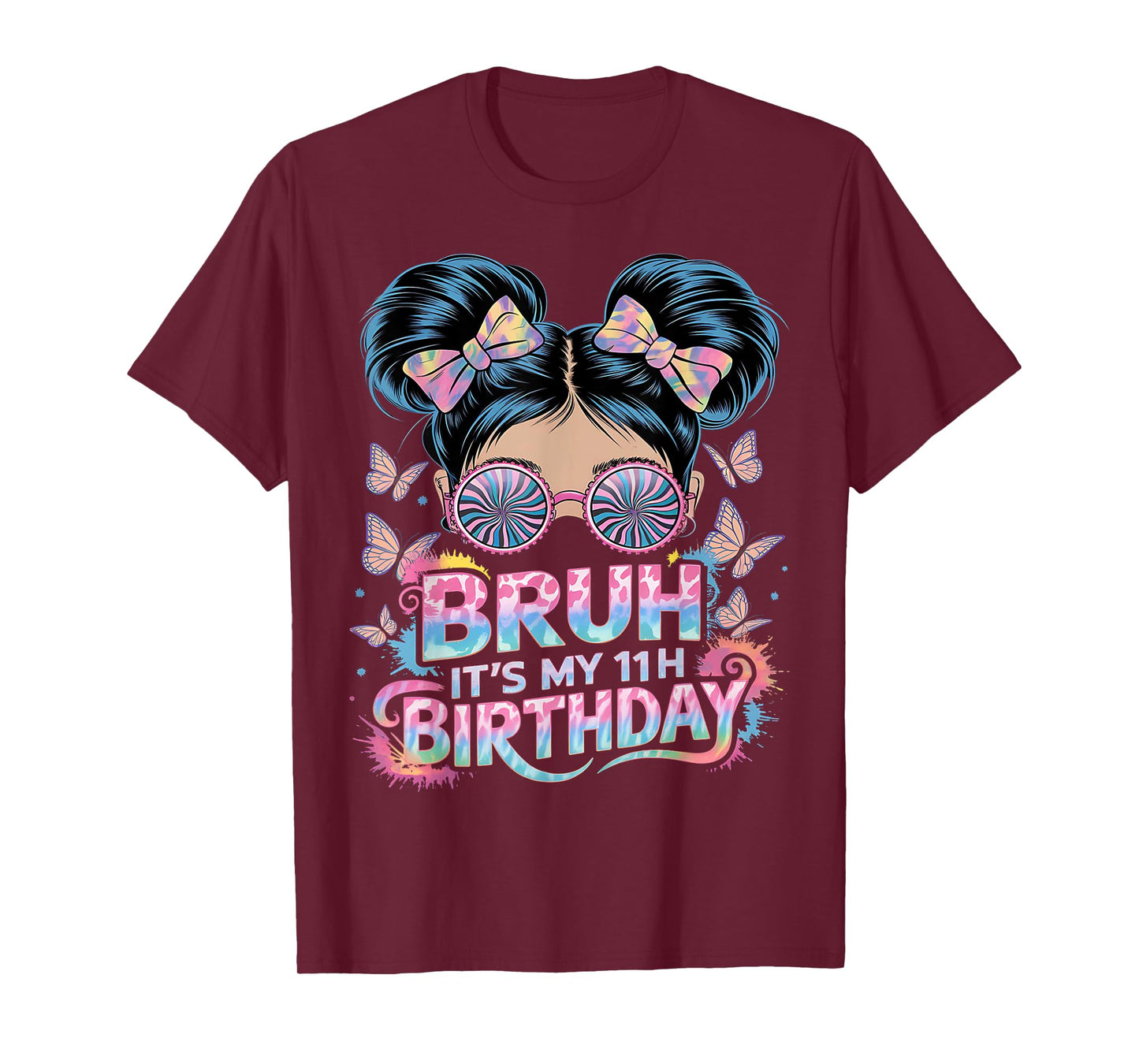 Bruh Its My 11th Birthday Shirt Girls 11 Year Old Birthday T-Shirt