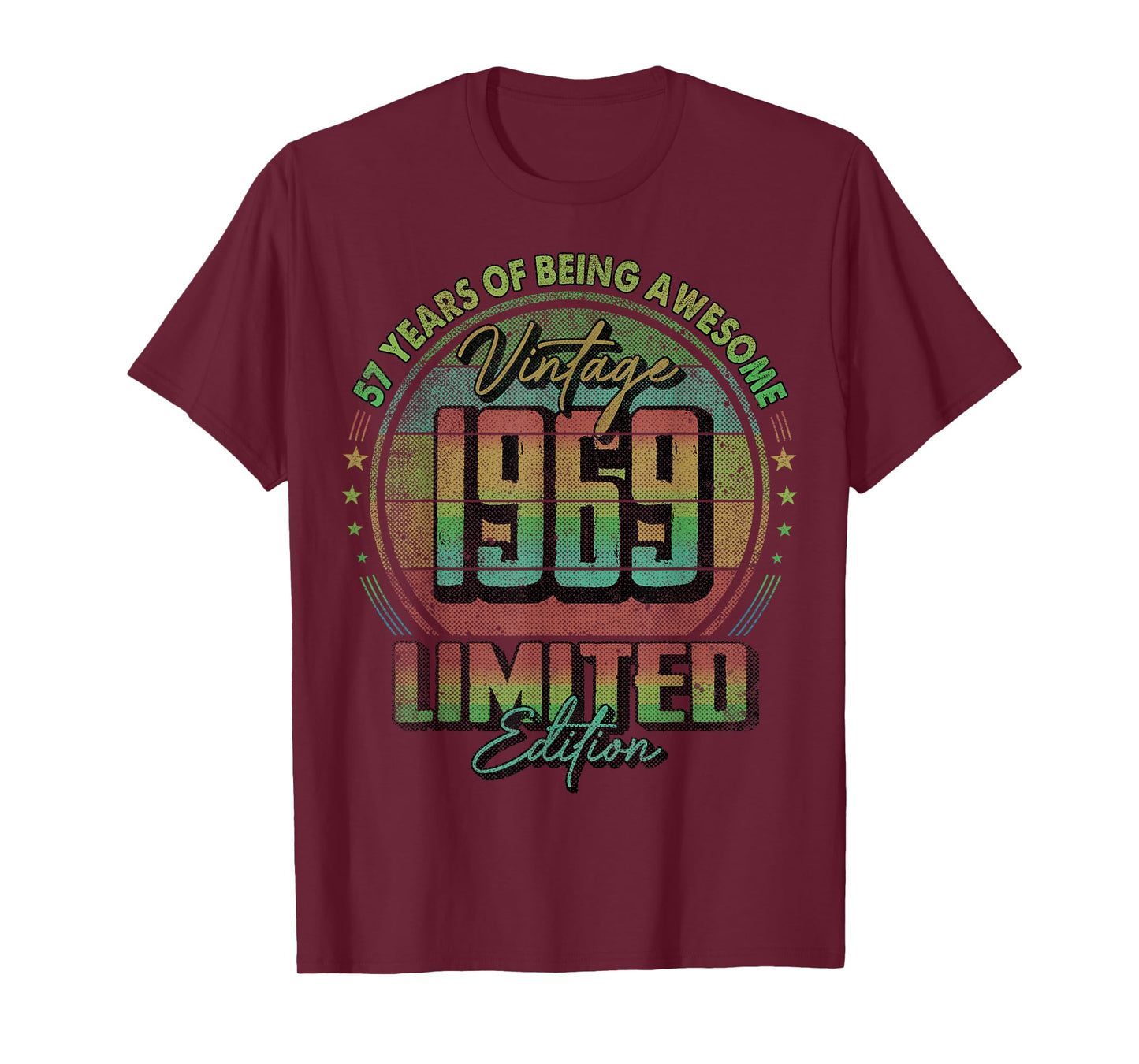 Vintage 1969 Limited Edition Shirt 57 Year Old 57th Birthday T-Shirt