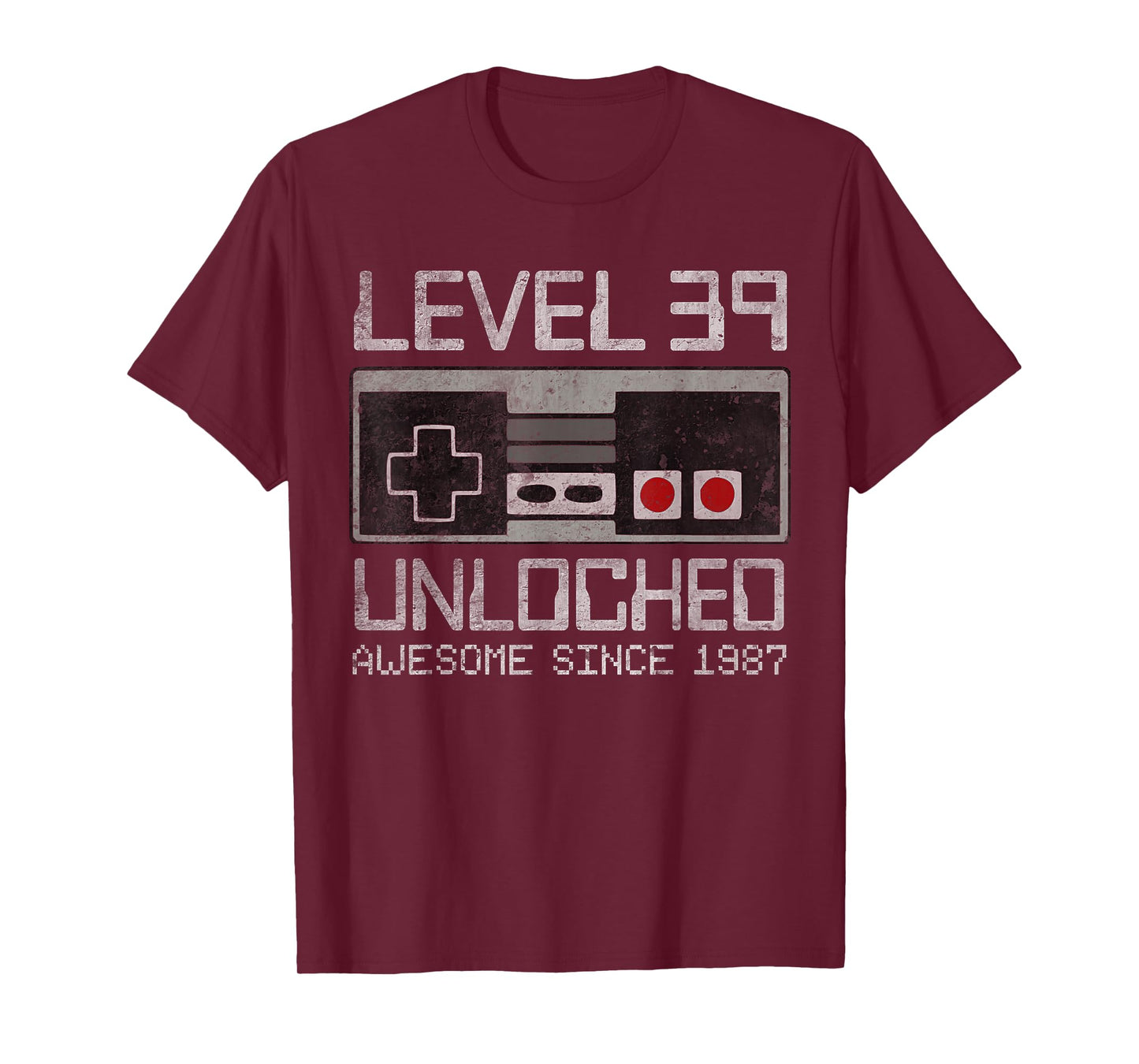 Level 39 Unlocked 39th Birthday 39 Year Old Video Gamer Men T-Shirt