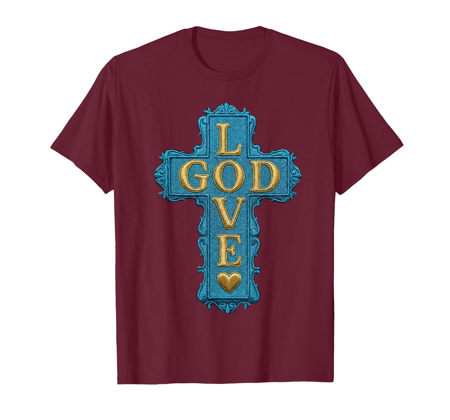 Gamma Blue God Love Jesus Chrisrtian T-Shirt