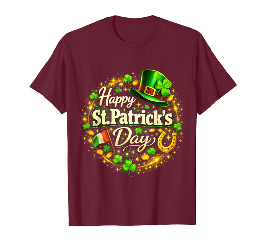 Happy St Patricks Day Shamrock Irish Men Women St Patricks T-Shirt
