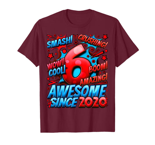6 Year Old Gifts for Boys 6th Birthday Boy 6 Year Old Boy T-Shirt