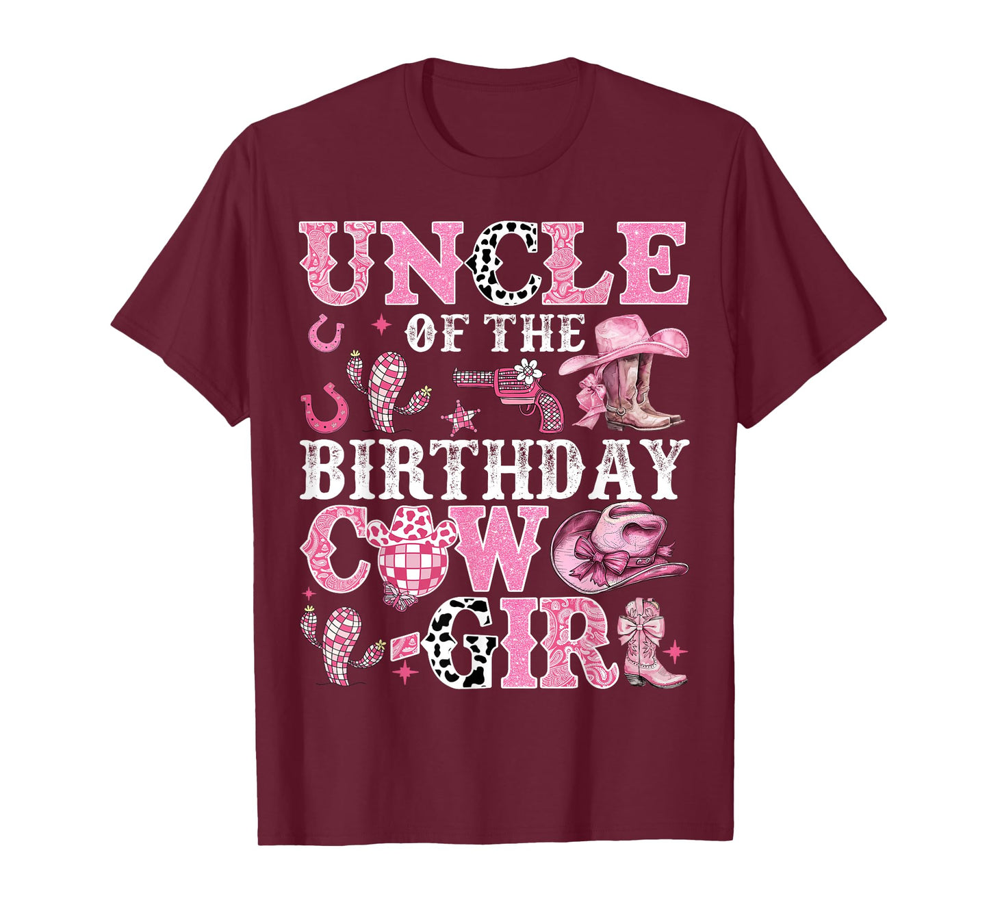 Uncle Of The Birthday Cow-Girl Rodeo Cow Girl Birthday T-Shirt