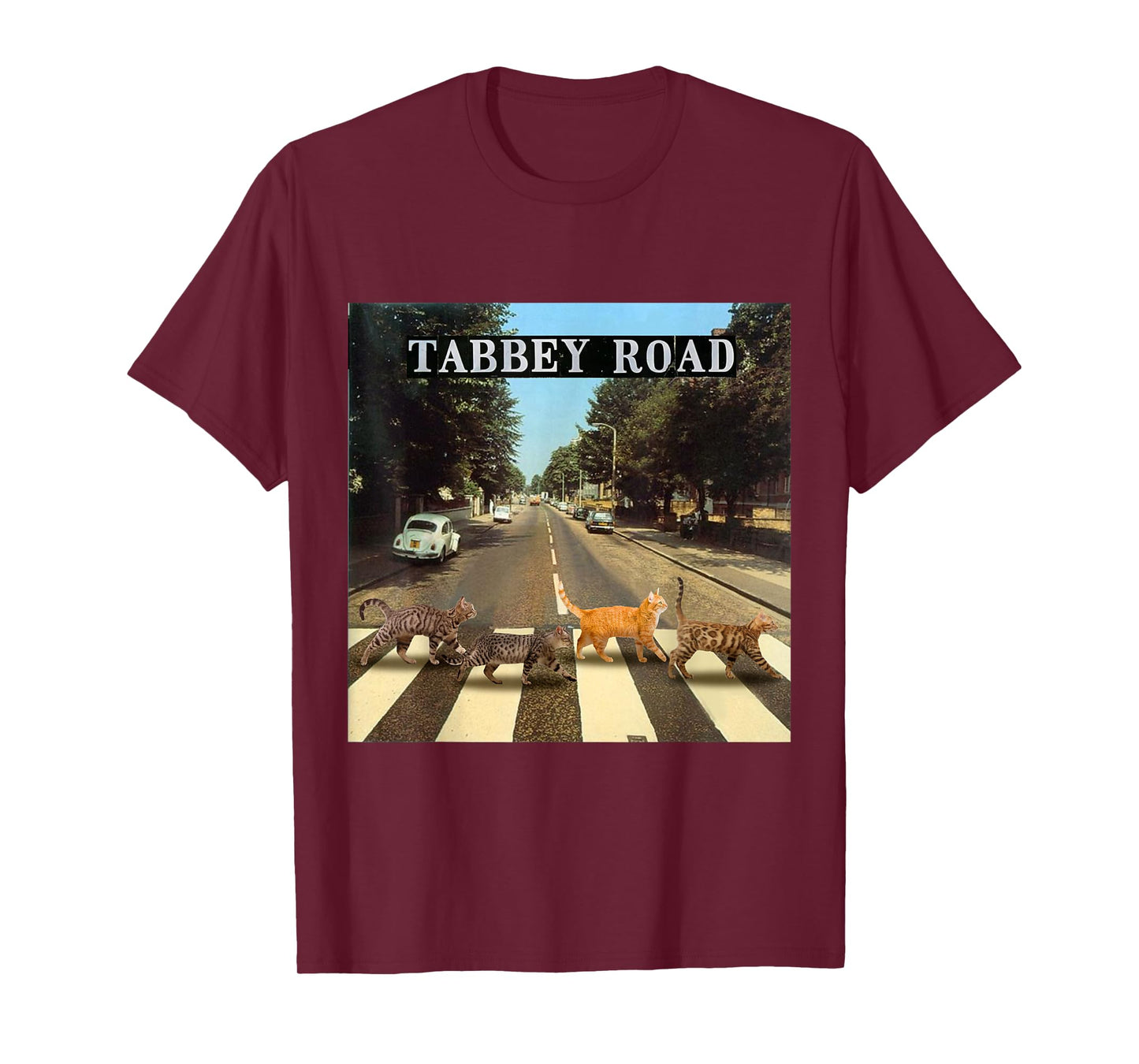 Tabby Road Cool Tabby Cats Crossing T-Shirt