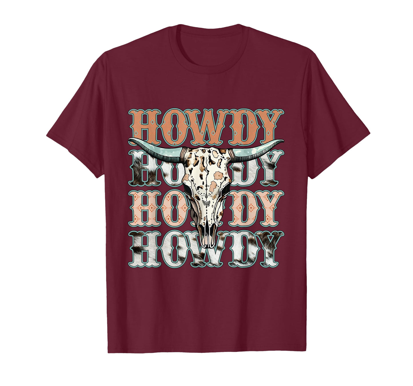 Howdy Southern Western Cow Country Rodeo Cowgirl Vintage T-Shirt