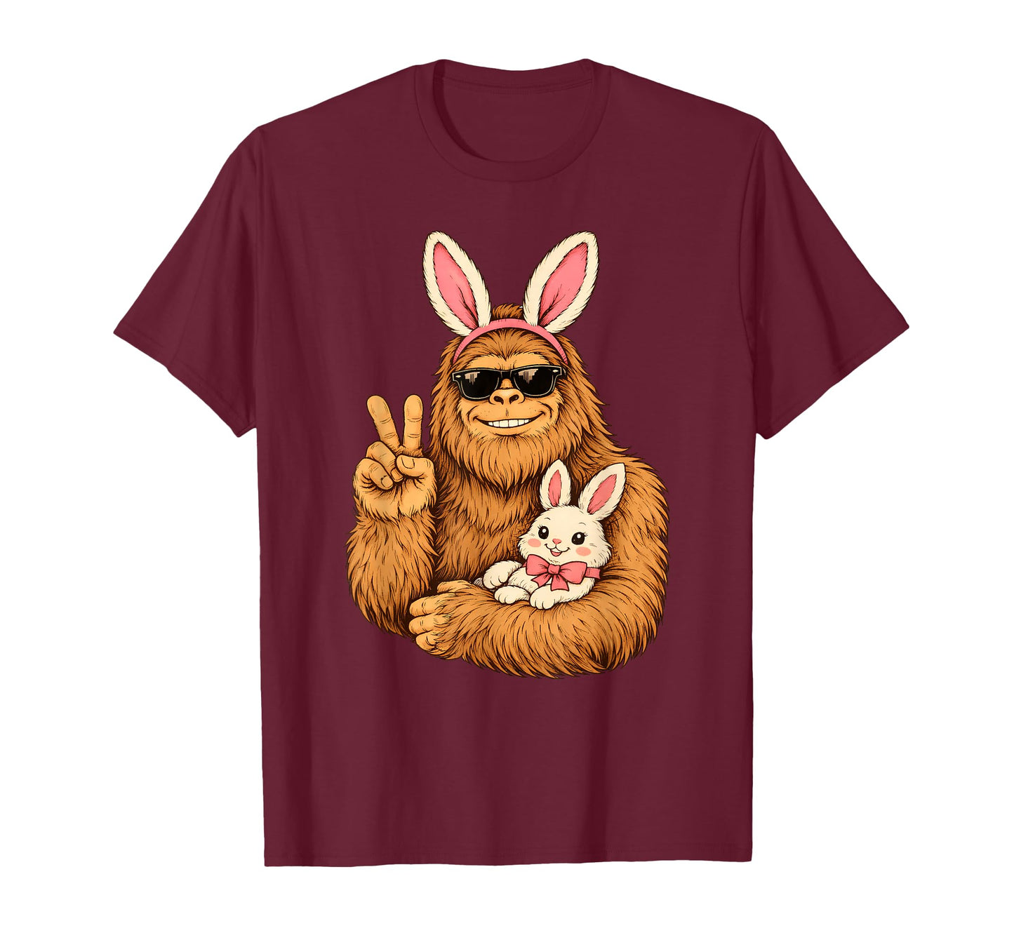 Mens Easter Funny Sasquatch Bunny Easter for Mens Boy Women T-Shirt
