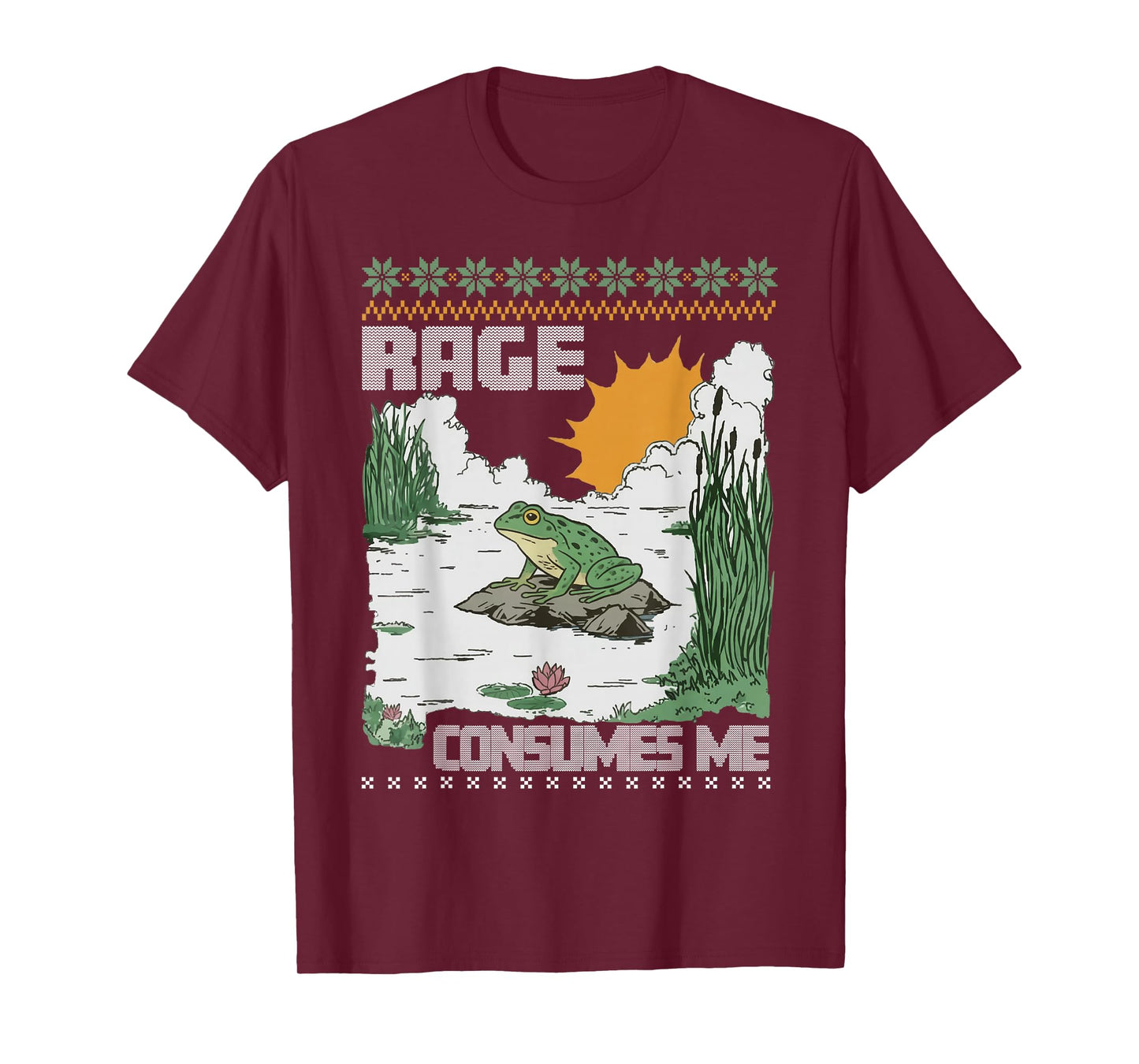 Rage Consumes Me Ugly Christmas Sweaters Funny Frog T-Shirt