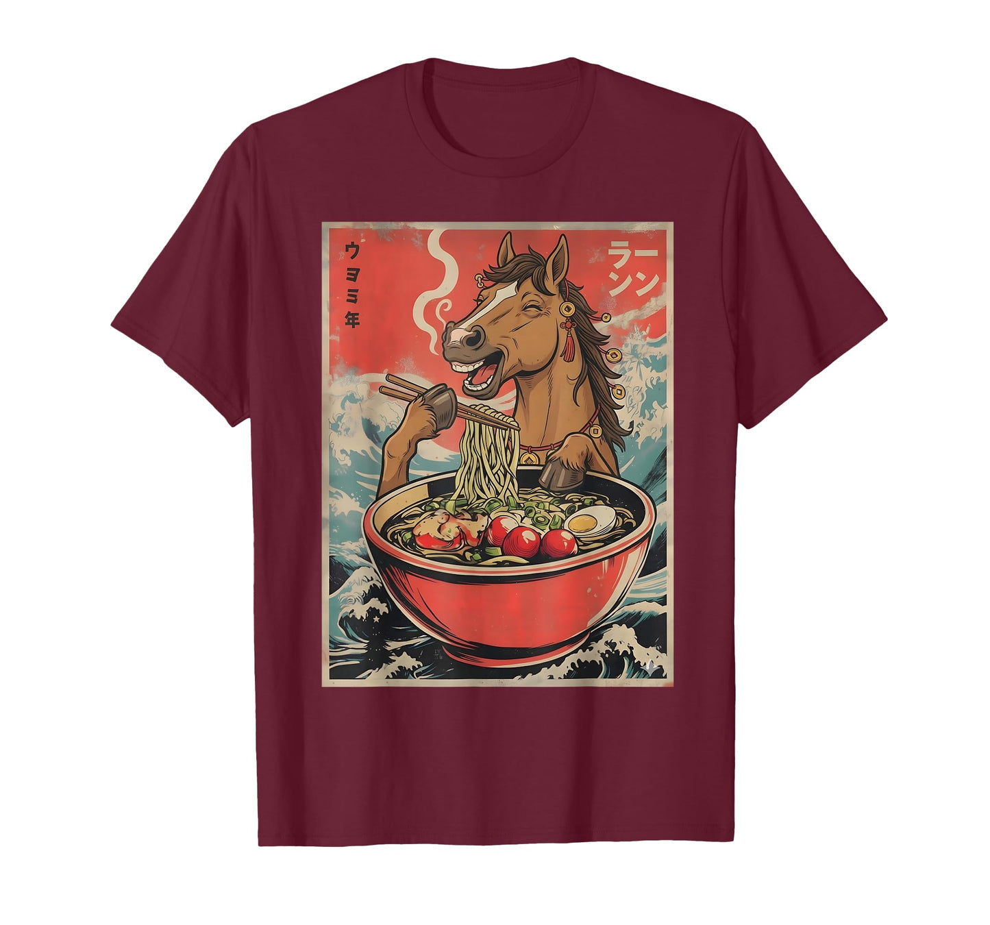 Zodiac Chinese New Year of The Horse 2026 Ramen Men Women T-Shirt