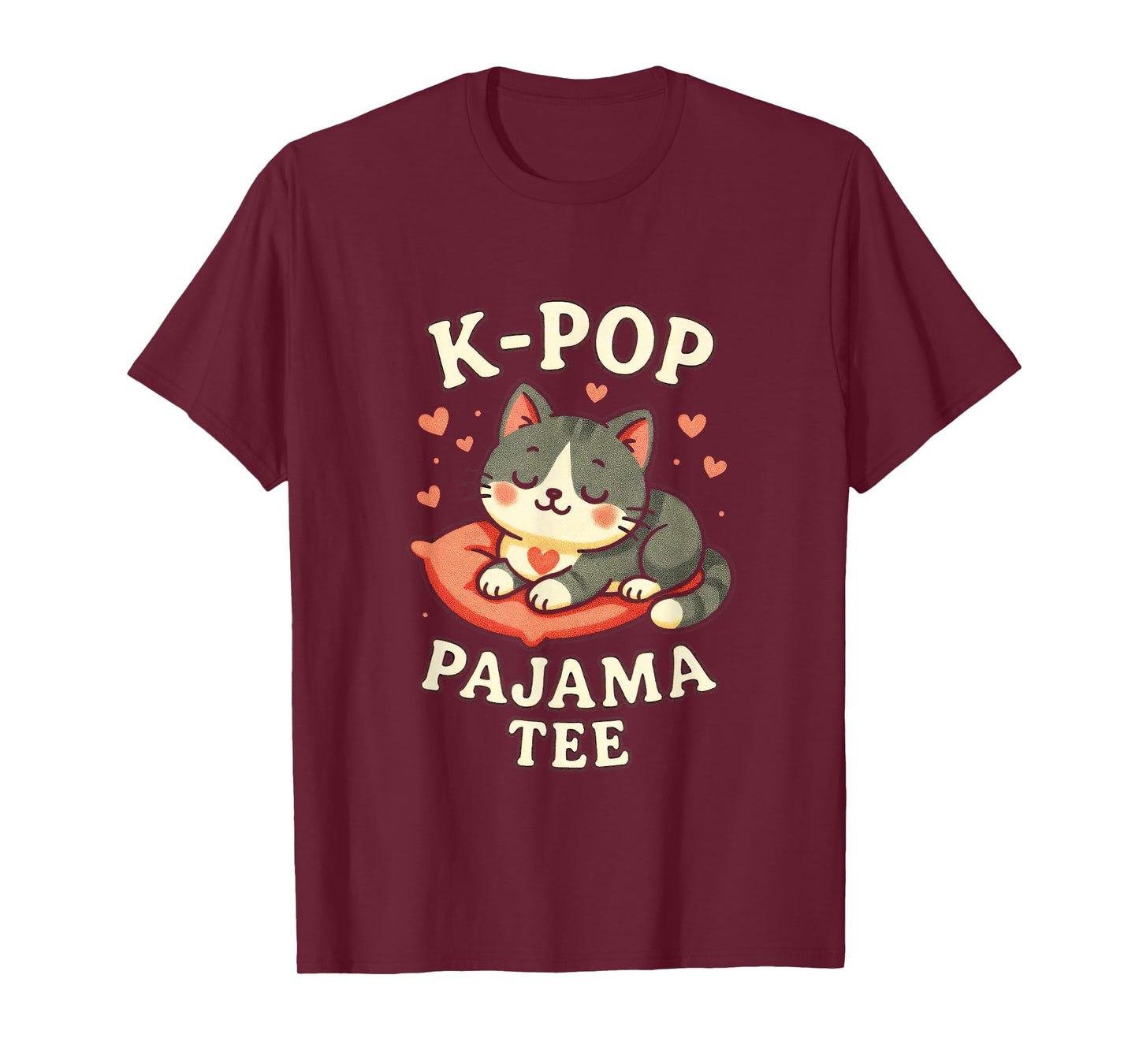 K-POP - Music Sleeping Cat Korean Pop T-Shirt
