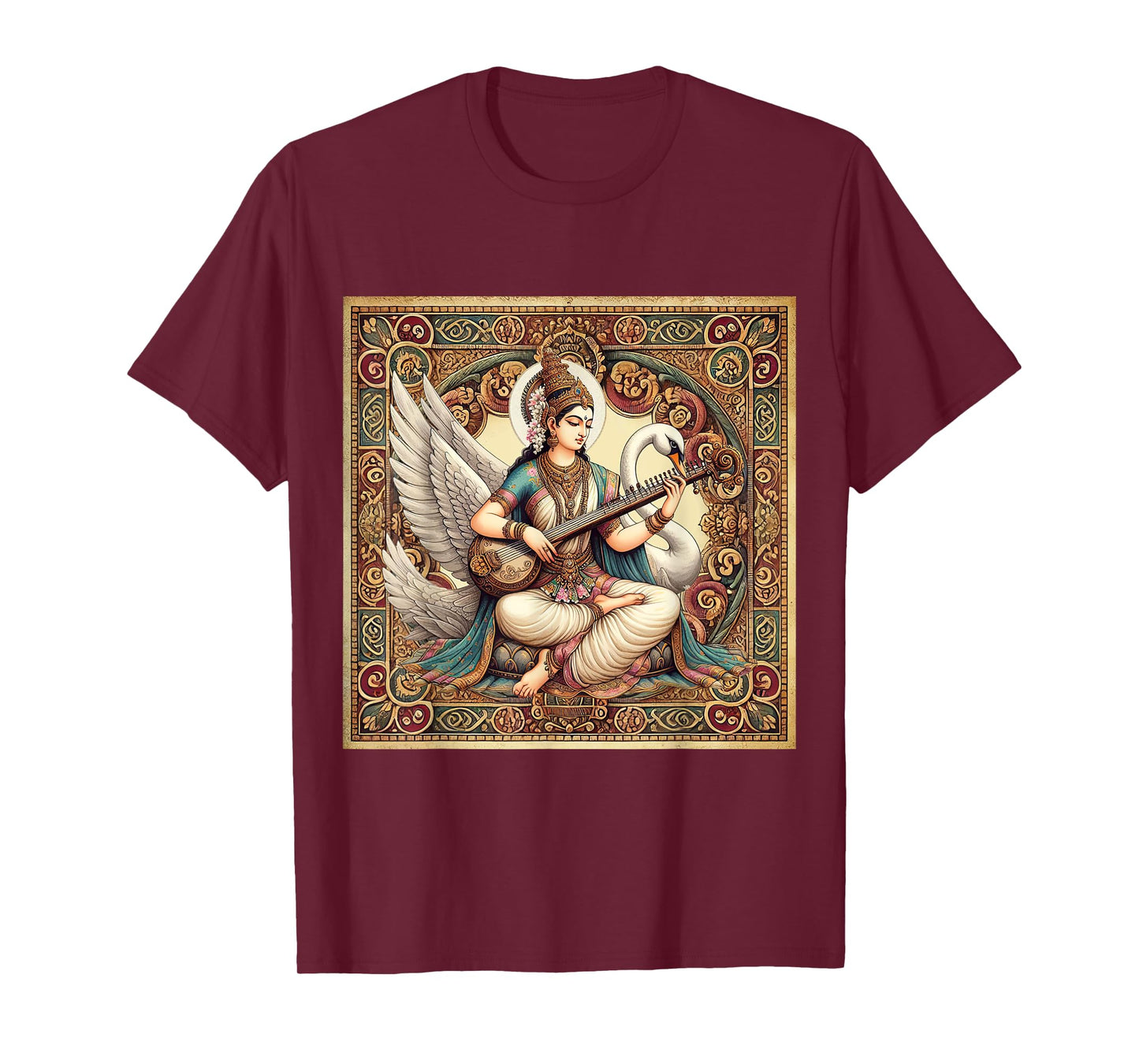Hindu Goddess Saraswati Hinduism Mythology Vintage T-Shirt