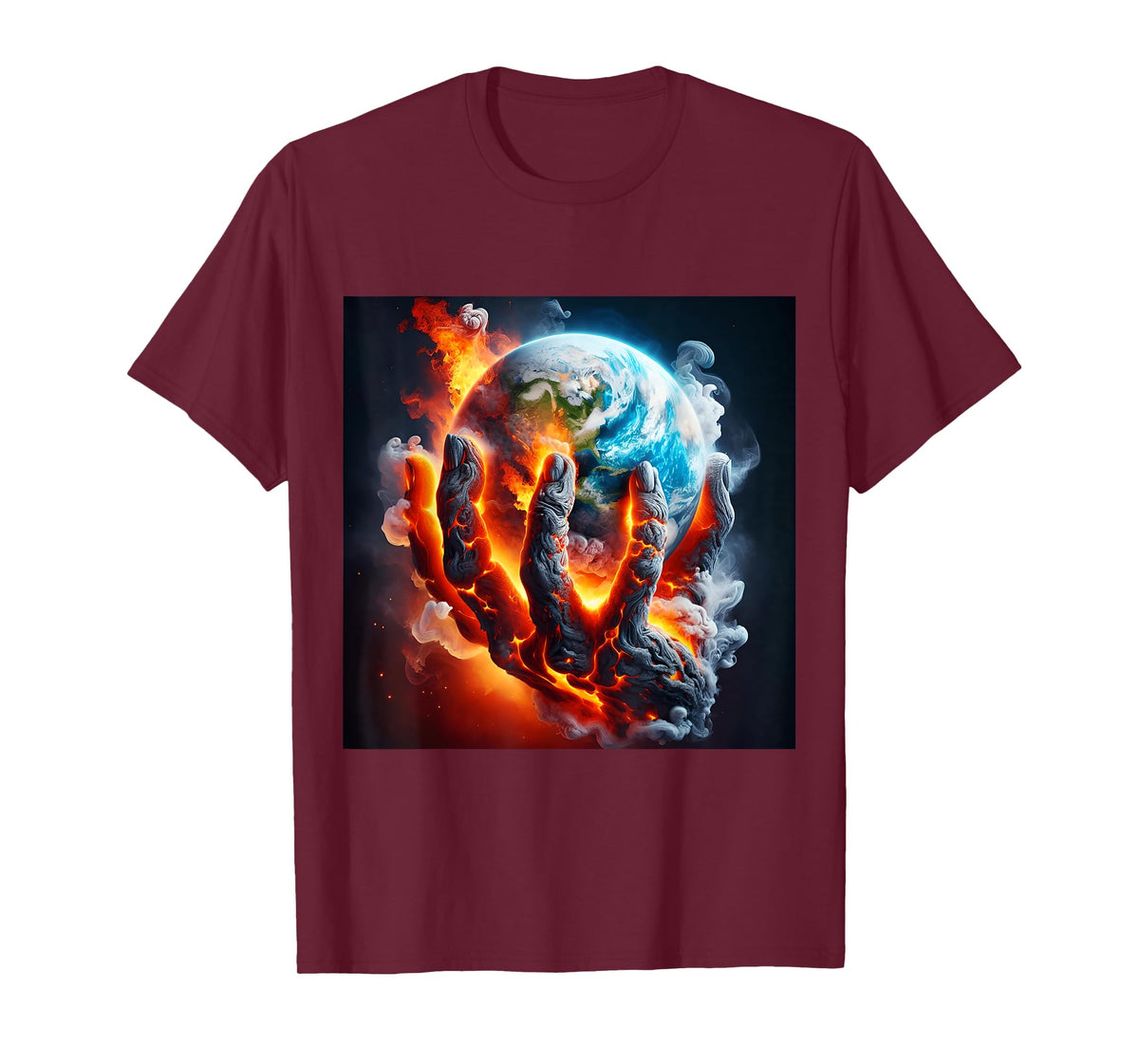 Fantasy Cute Hand Earth Lava T-Shirt