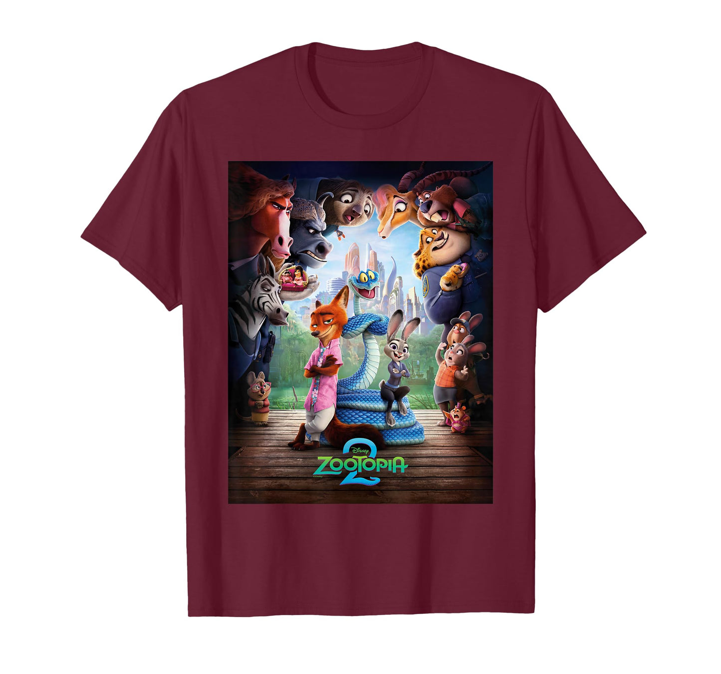Disney Zootopia 2 Nick Judy & Gary Surrounded Poster Art T-Shirt