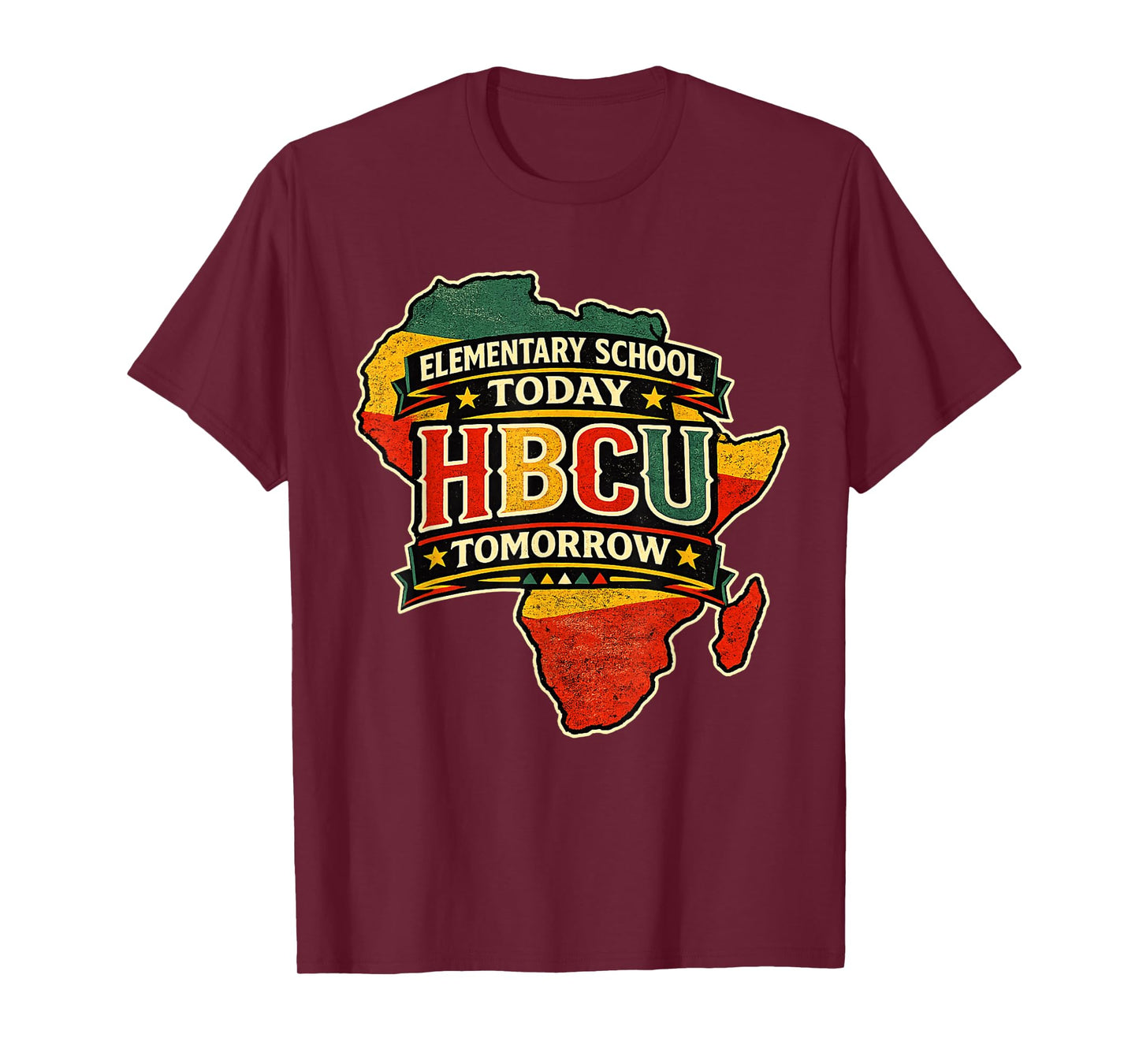 Elementary School Today HBCU Tomorrow Africa Map T-Shirt