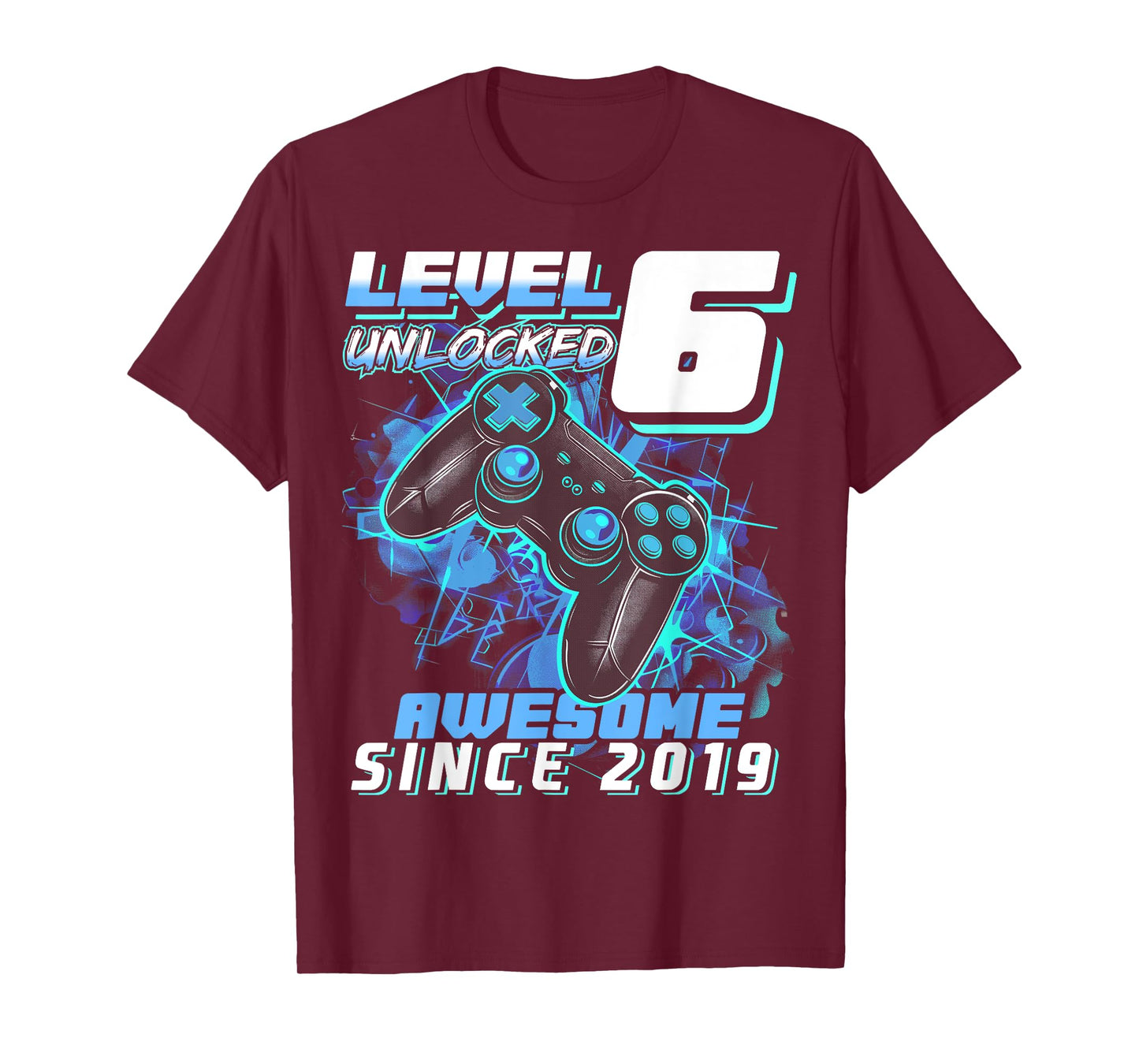6th Birthday Boy Level 6 Gamer 6 Year Video Game Party T-Shirt