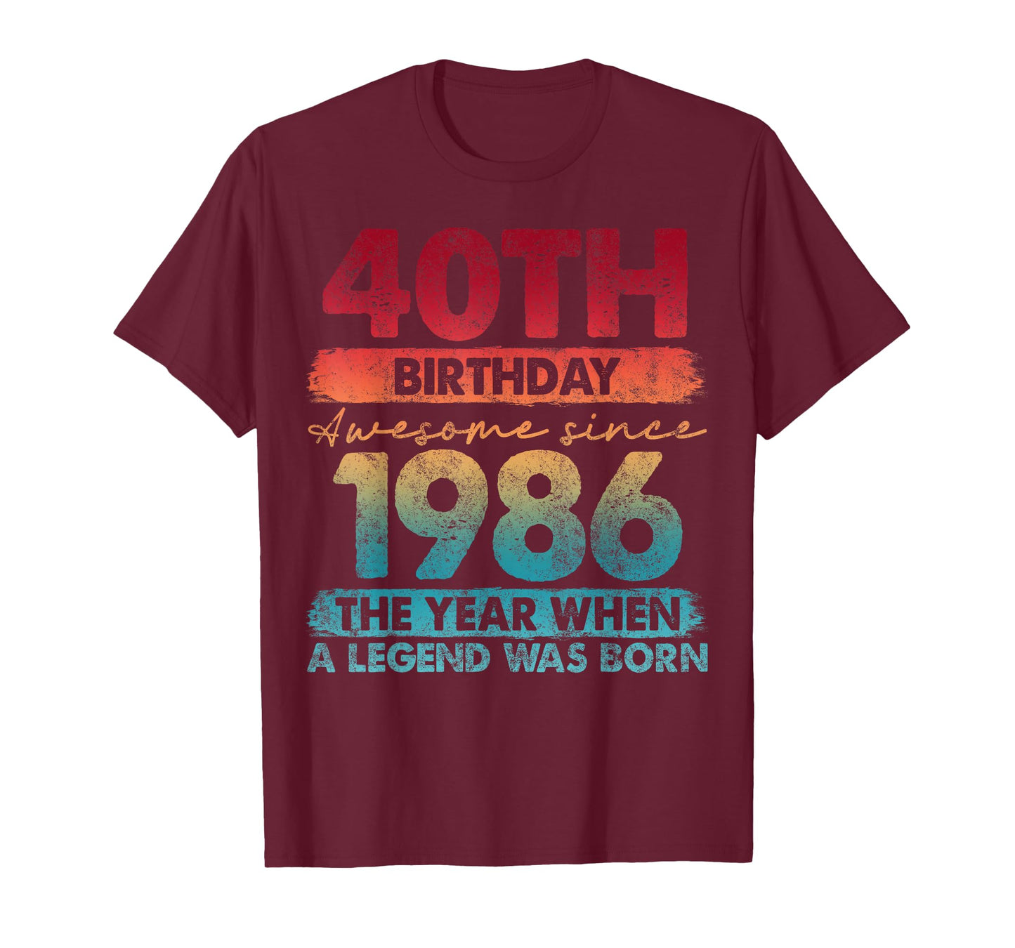 40 Year Old Gifts Vintage 1986 Limited Edition 40th Birthday T-Shirt