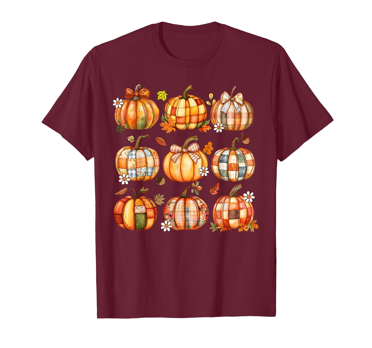 Coquette Bow Pumpkin Thanksgiving Fall Girl Women T-Shirt
