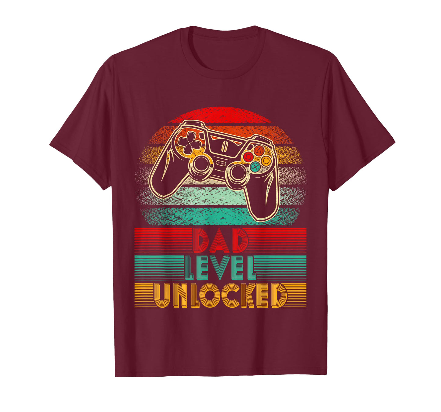 Retro Dad Level Unlocked New Dad Controller Father's Day Men T-Shirt