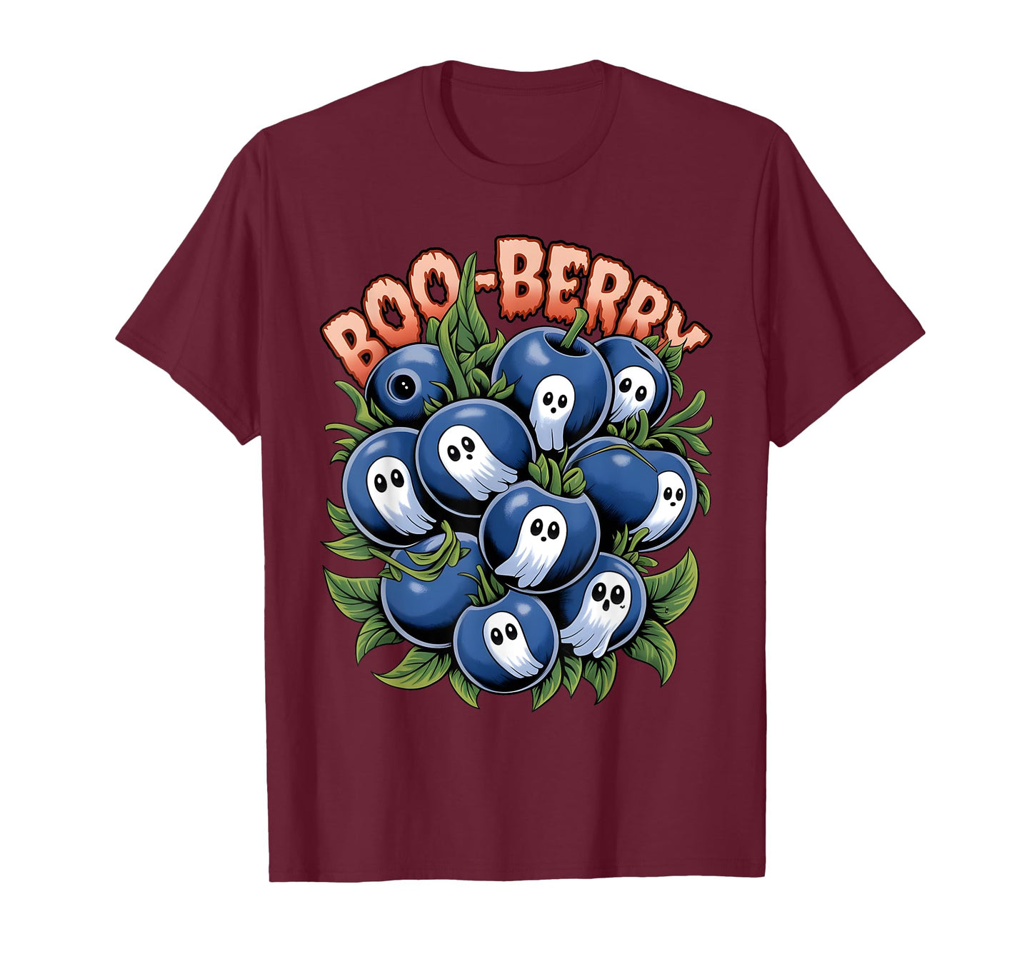 Boo Berry Blueberry Halloween Funny Ghost Costume Boys Girls T-Shirt