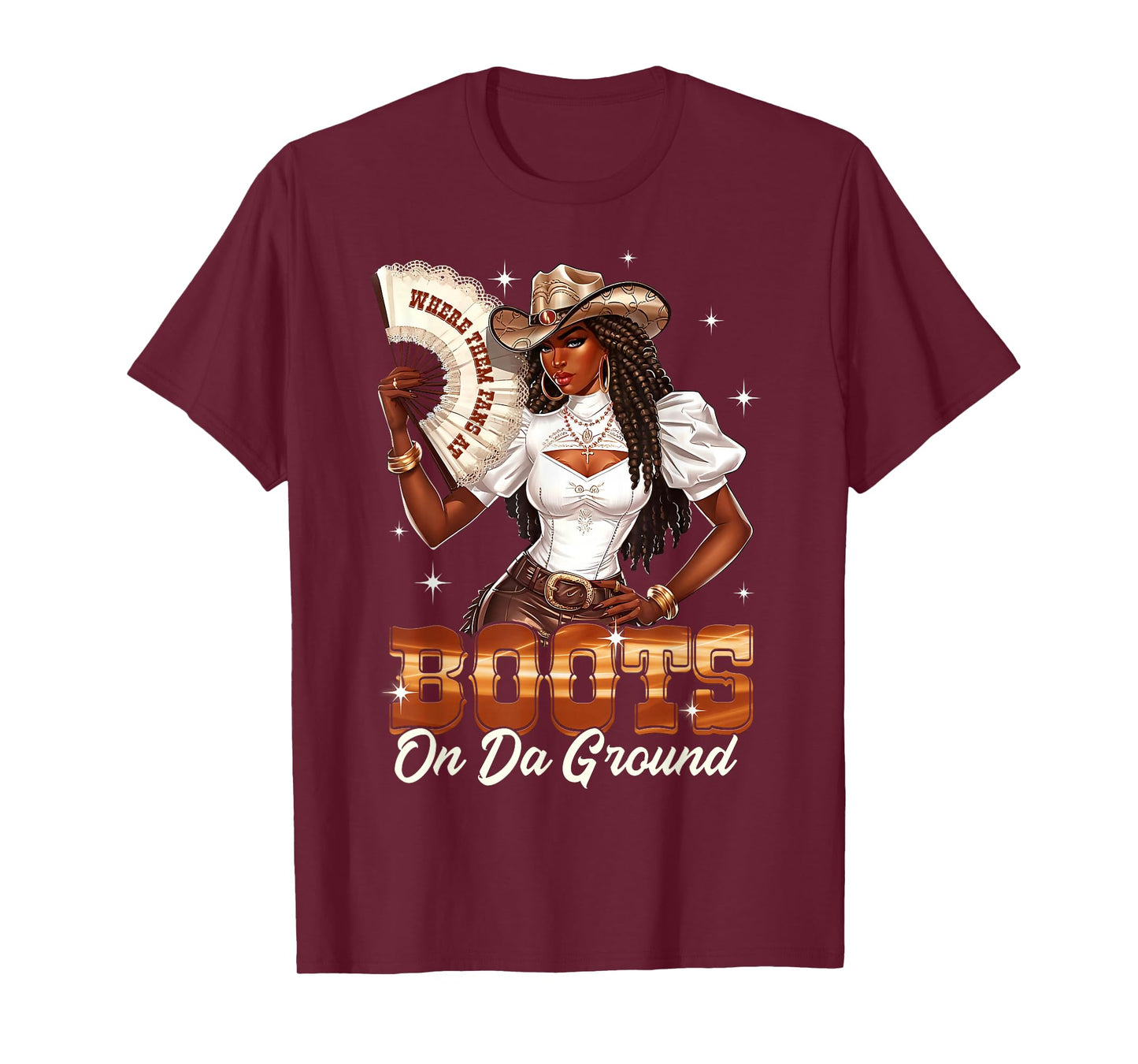 Boots On The Ground Cowgirl Black Women Africa Black History T-Shirt