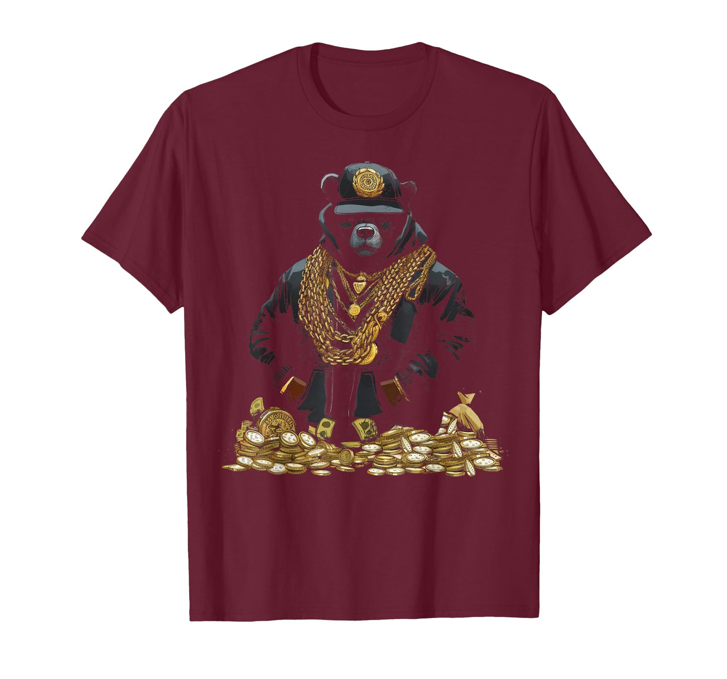 Hip Hop Bear And Gold T-Shirt