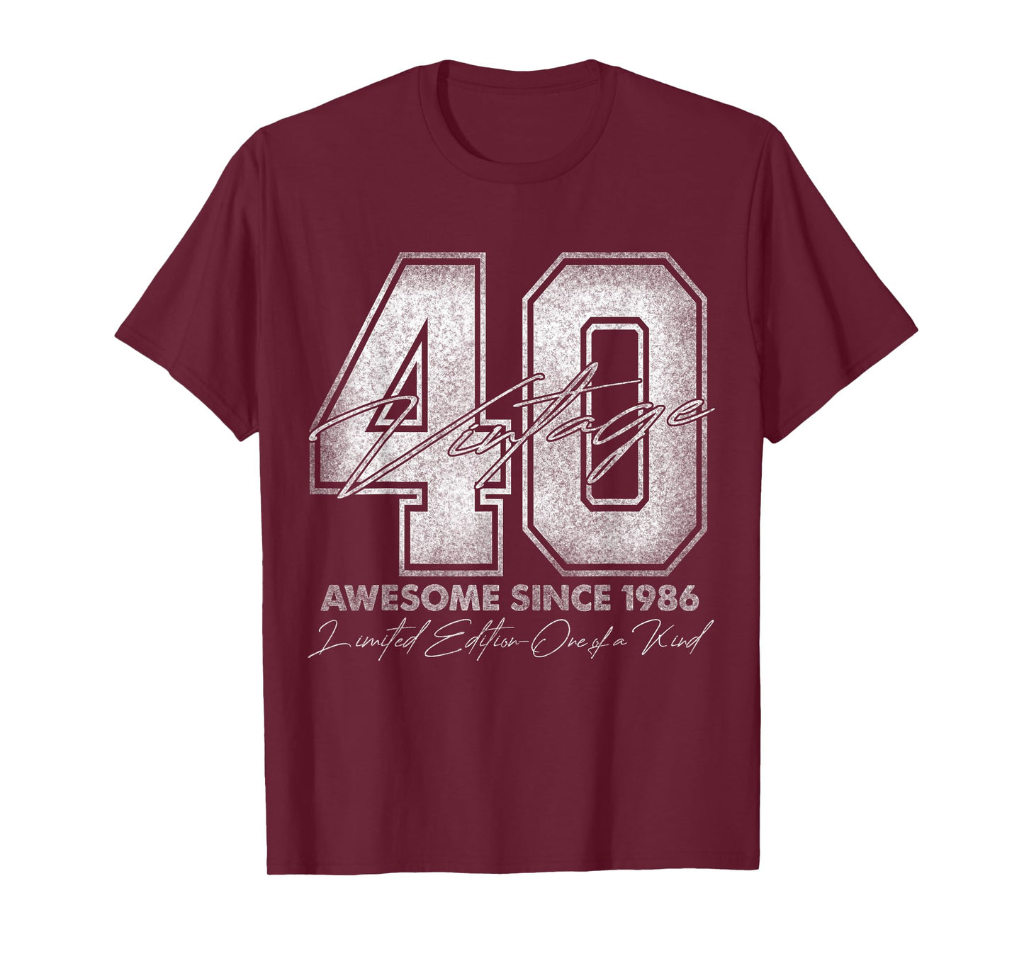 40 Year Old Gifts Vintage 1986 Limited Edition 40th Birthday T-Shirt