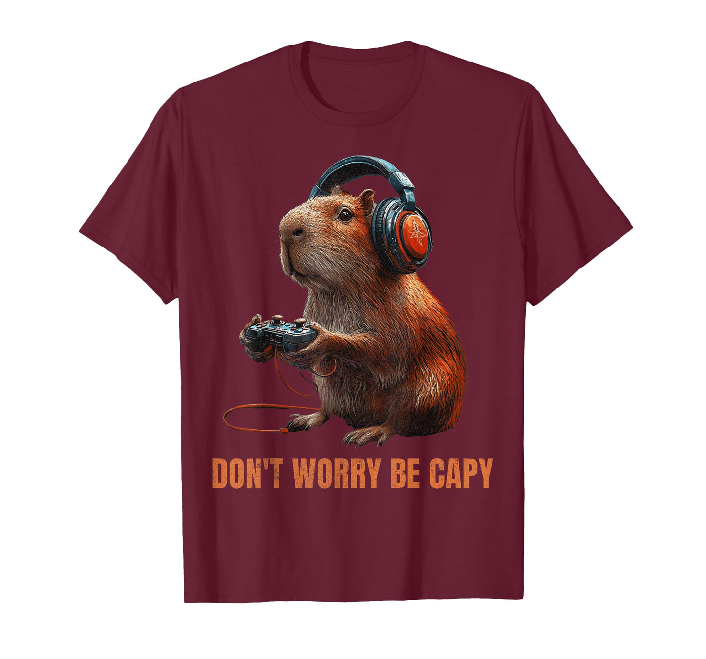 Capybara Don'T Worry Be Capy Video Game Funny Retro Vintage T-Shirt