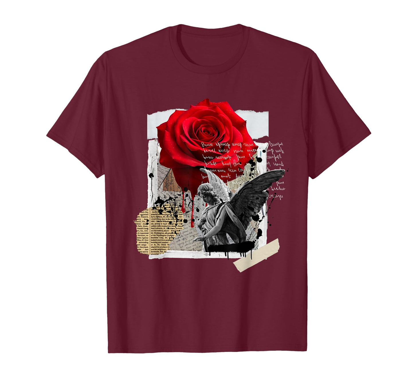 Streetwear Graphic Dark Floral Urban Aesthetic, Mens Fashion T-Shirt