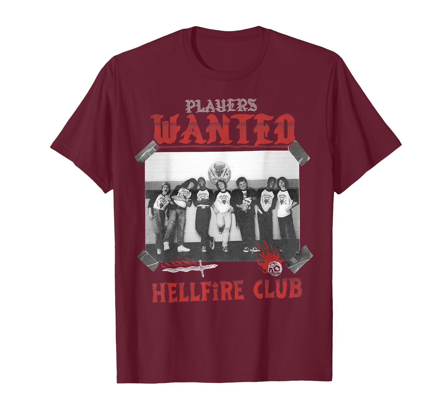 Stranger Things Hellfire Club Eddie Dustin Players Wanted T-Shirt